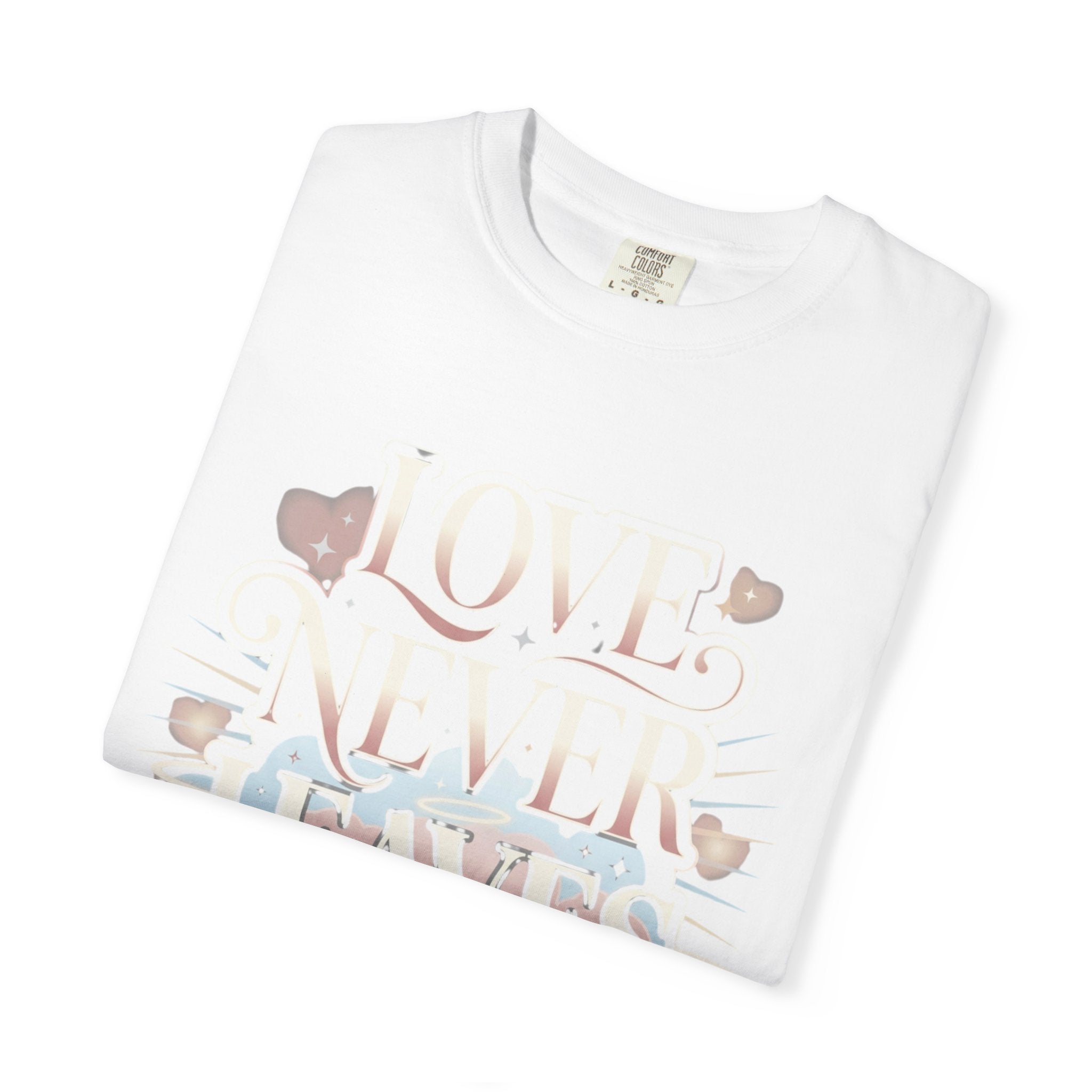 Love Never Leaves Tee - Comfort Colors