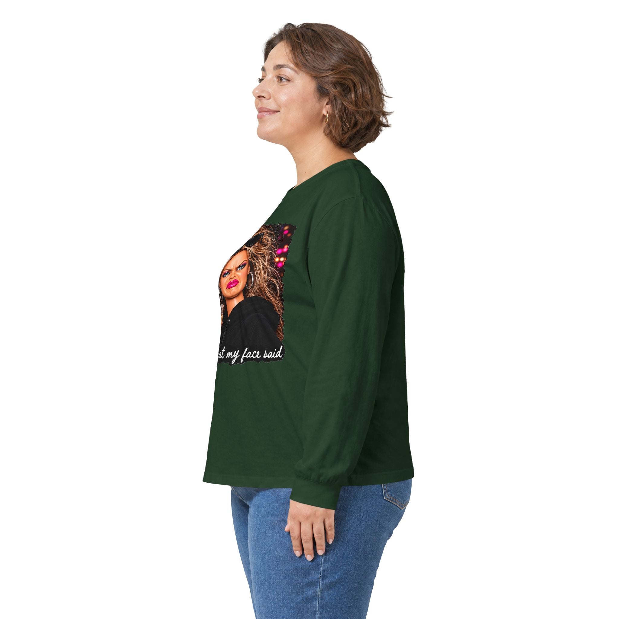 Sorry For What My Face Said Long Sleeve Tee - Gildan
