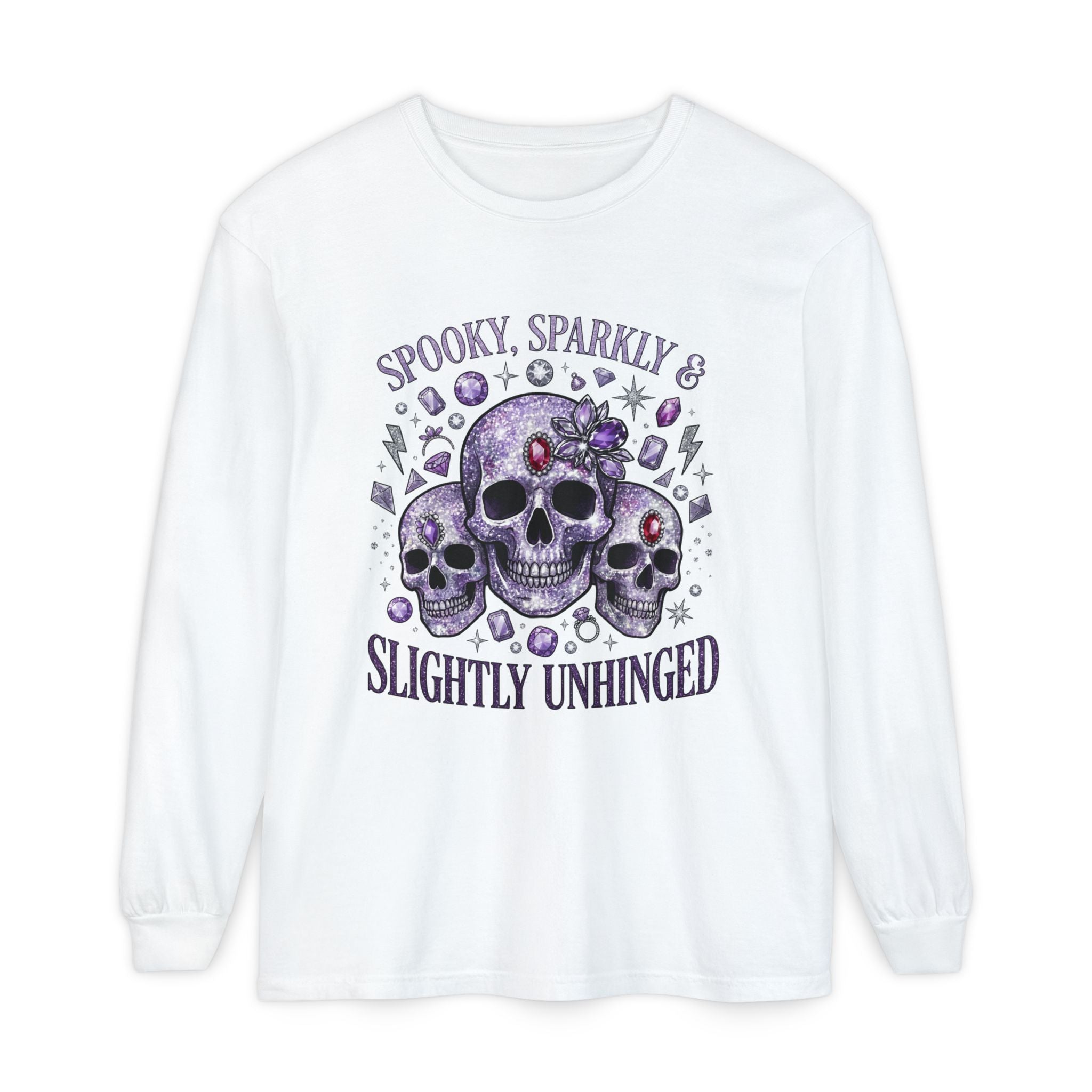 Spooky and Sparkly Long Sleeve Tee - Comfort Colors
