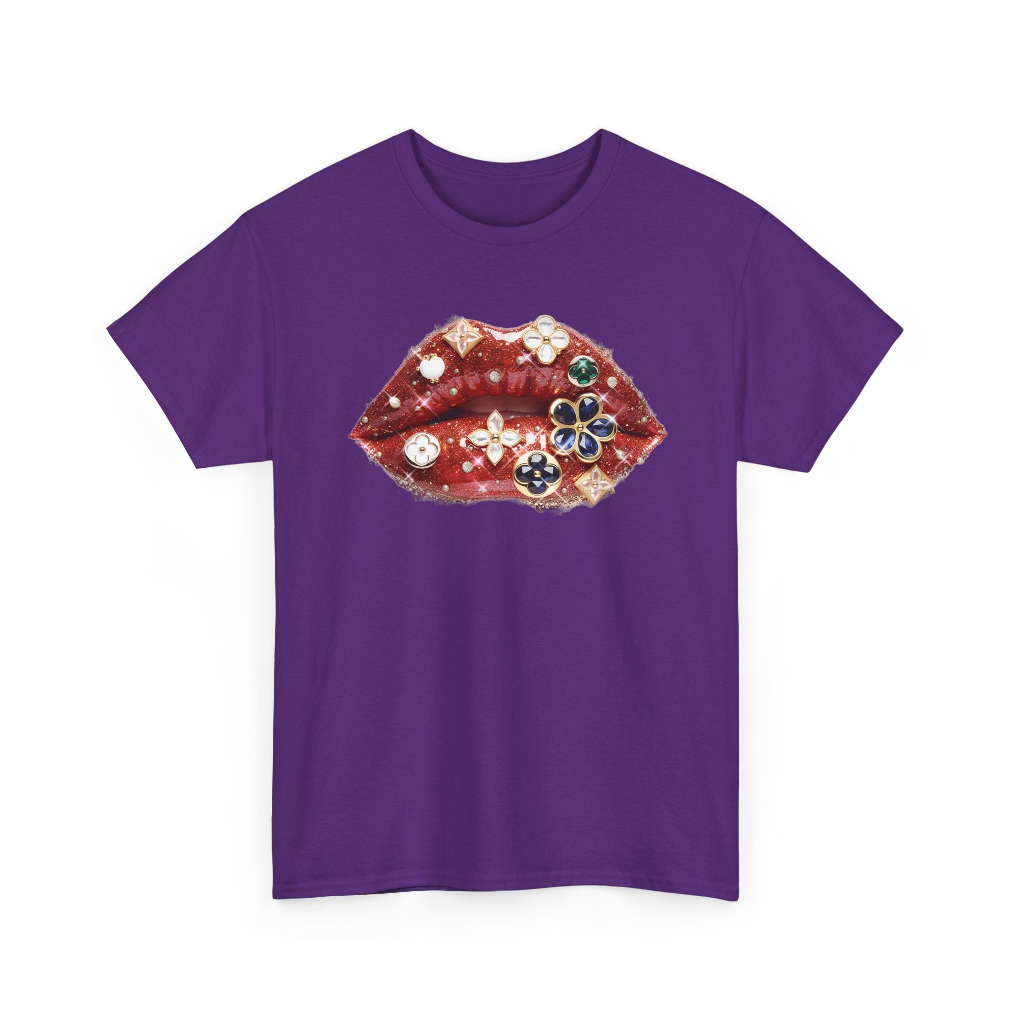 Jeweled Lip Graphic Tee - Gildan Tee