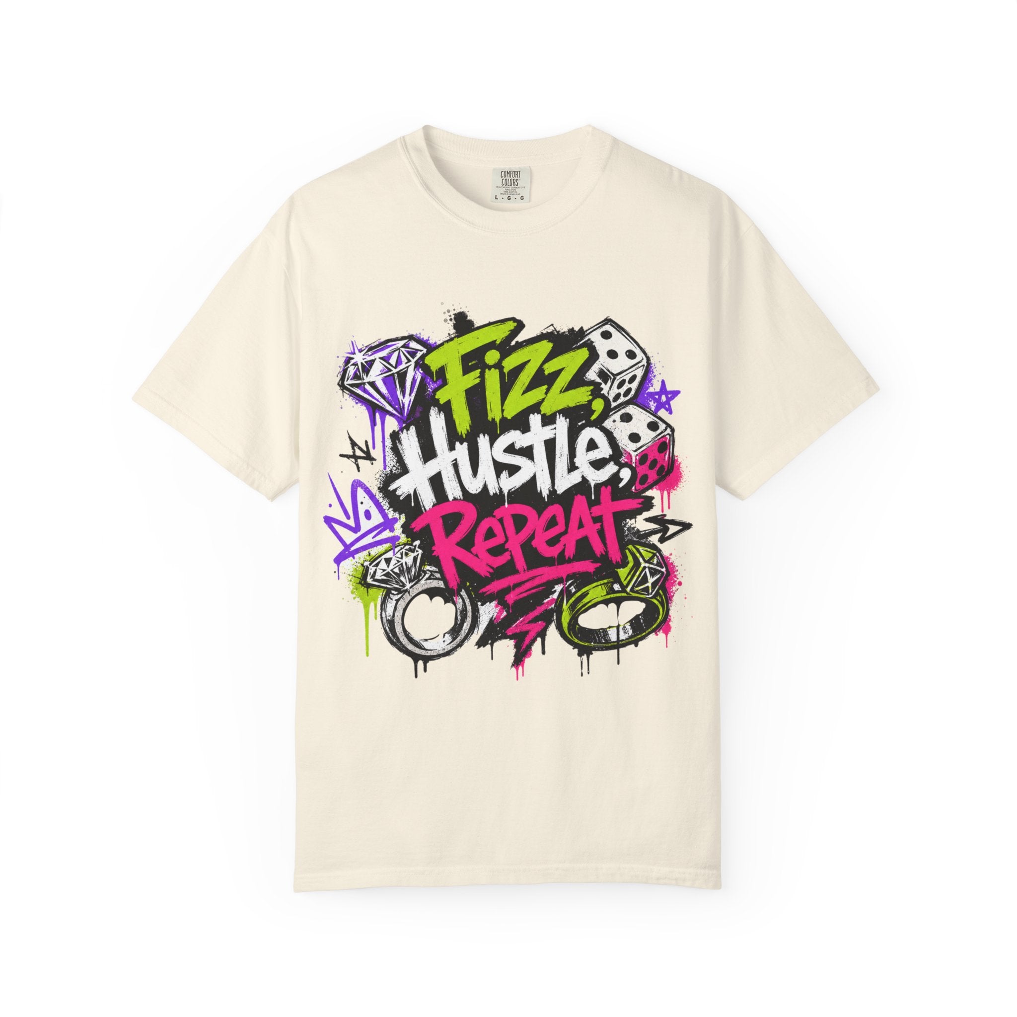 Fizz Hustle Repeat Tee - Comfort Colors