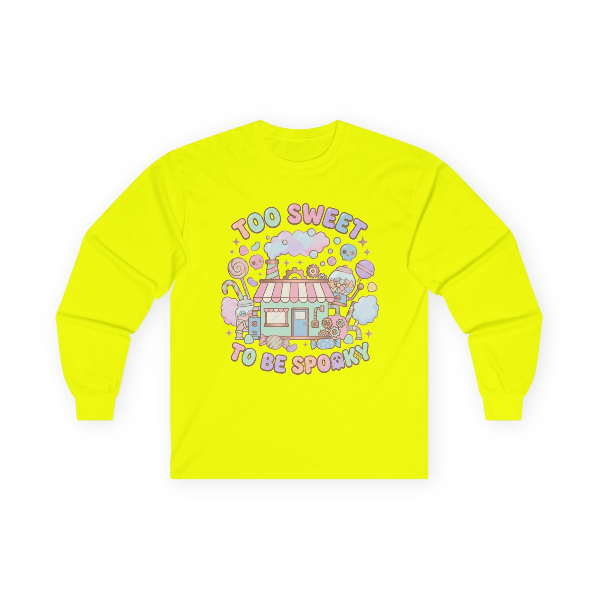 Too Sweet To Be Spooky Long Sleeve Tee - Gildan