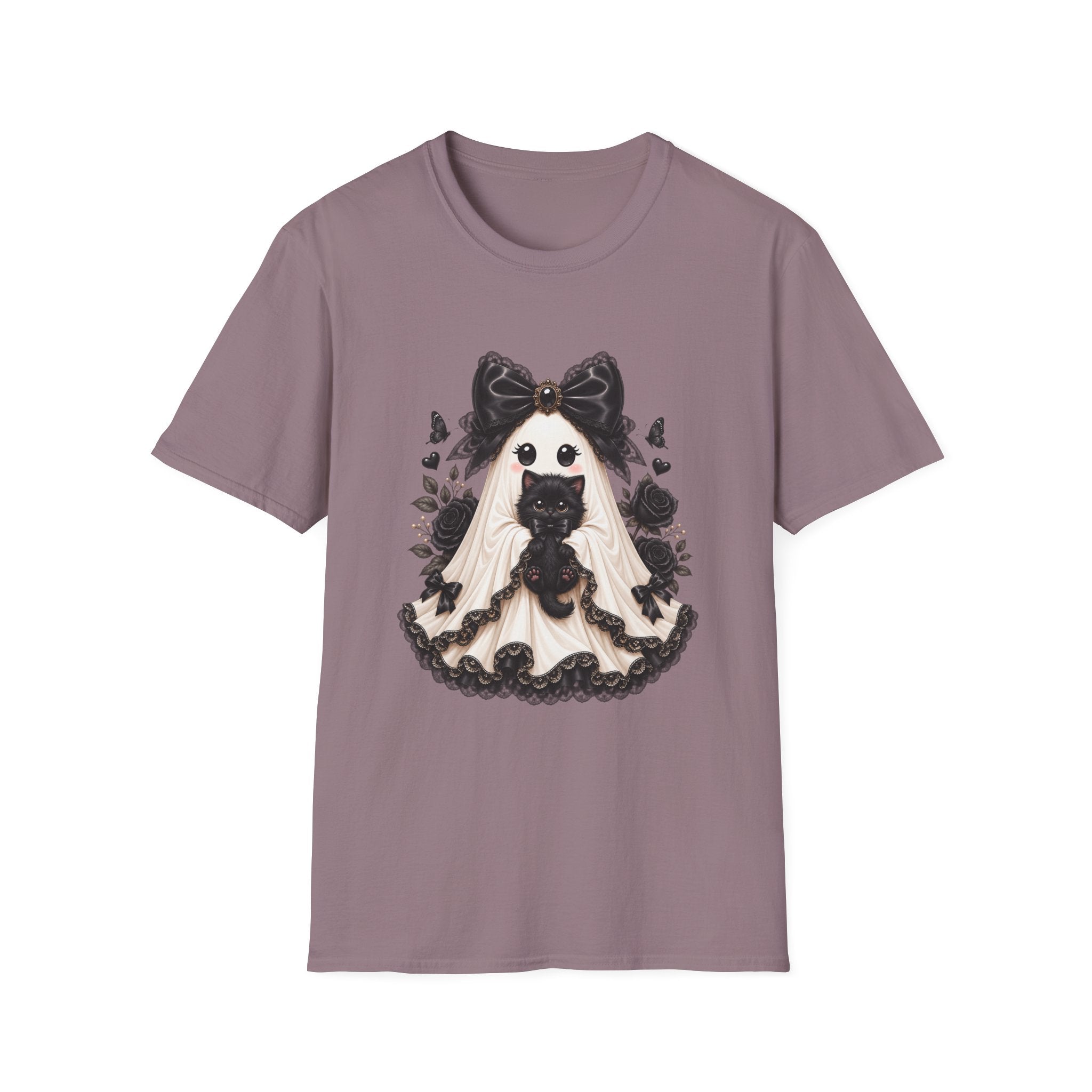 Lace Kitten Ghost Tee - Gildan