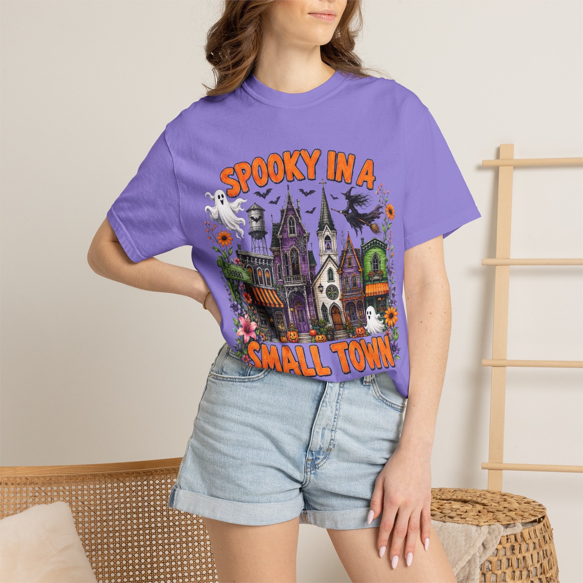 Spooky In A Small Town Tee - Comfort Colors
