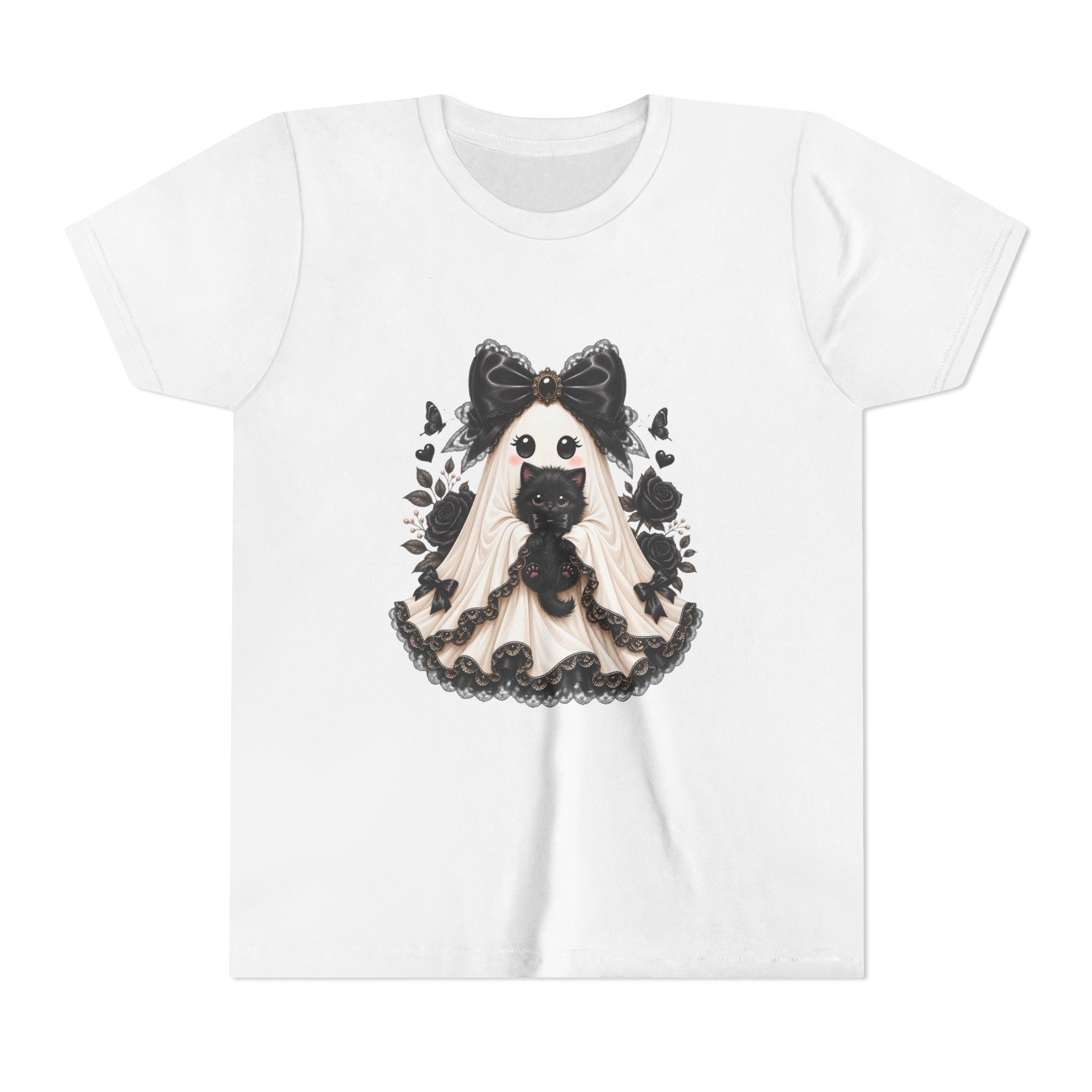 Lace Kitten Ghost Tee - Youth Tee