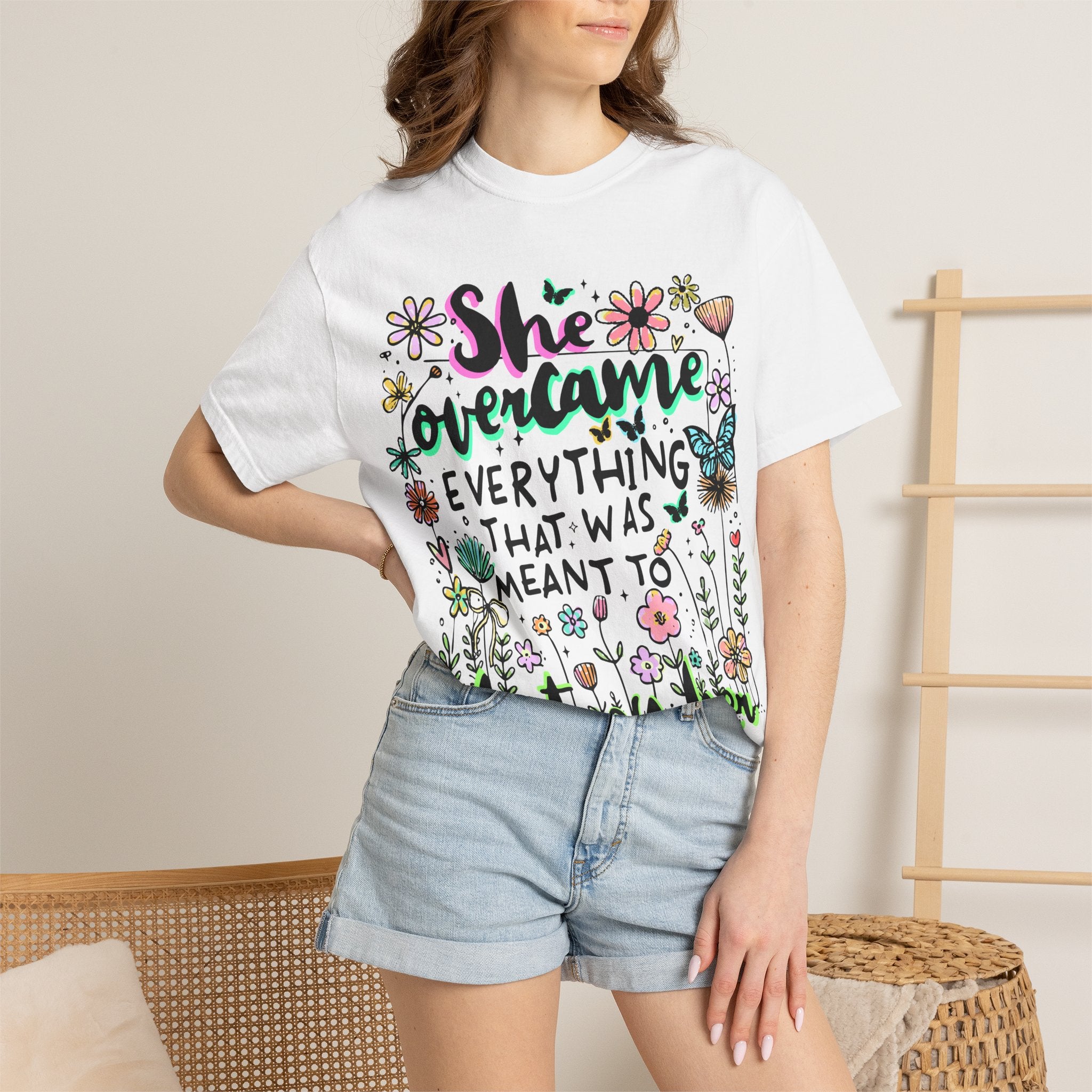She Overcame Everything Tee - Comfort Colors