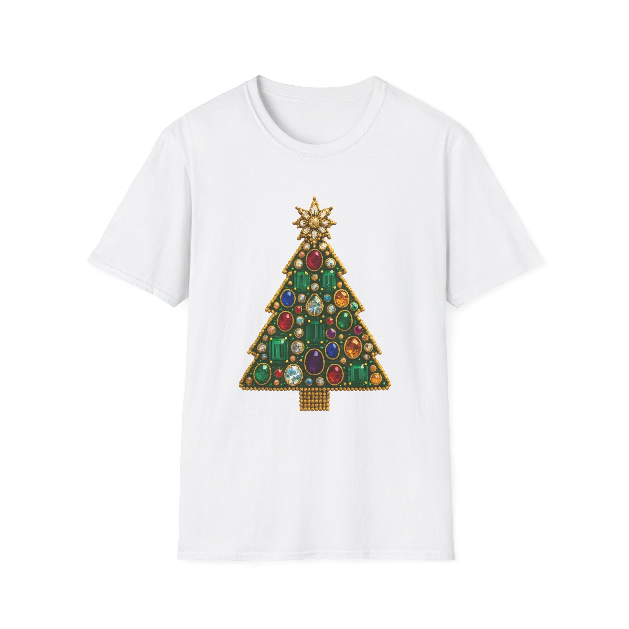 Jeweled Christmas Tree Tee - Gildan Tee
