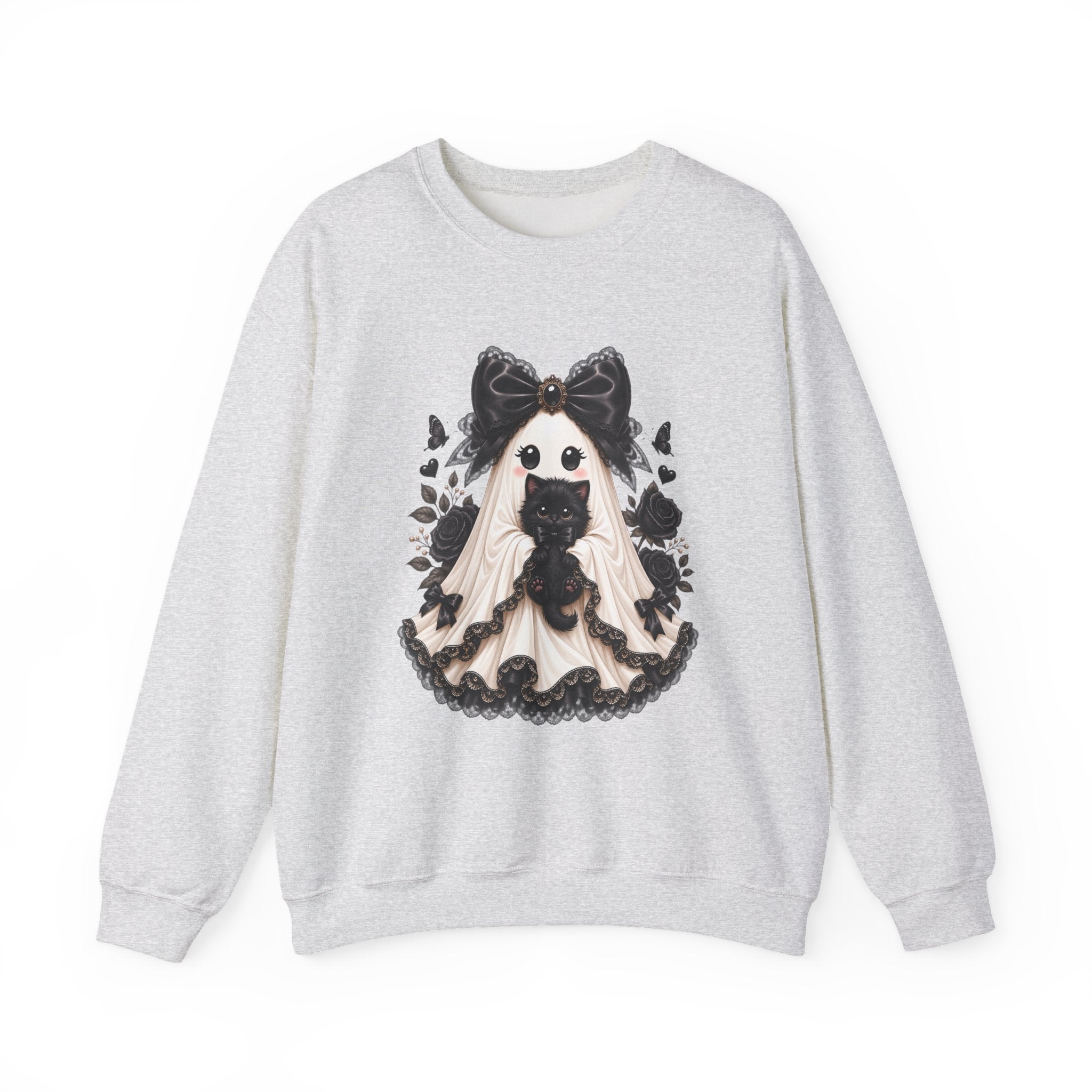 Lace Kitten Ghost Sweatshirt - Gildan