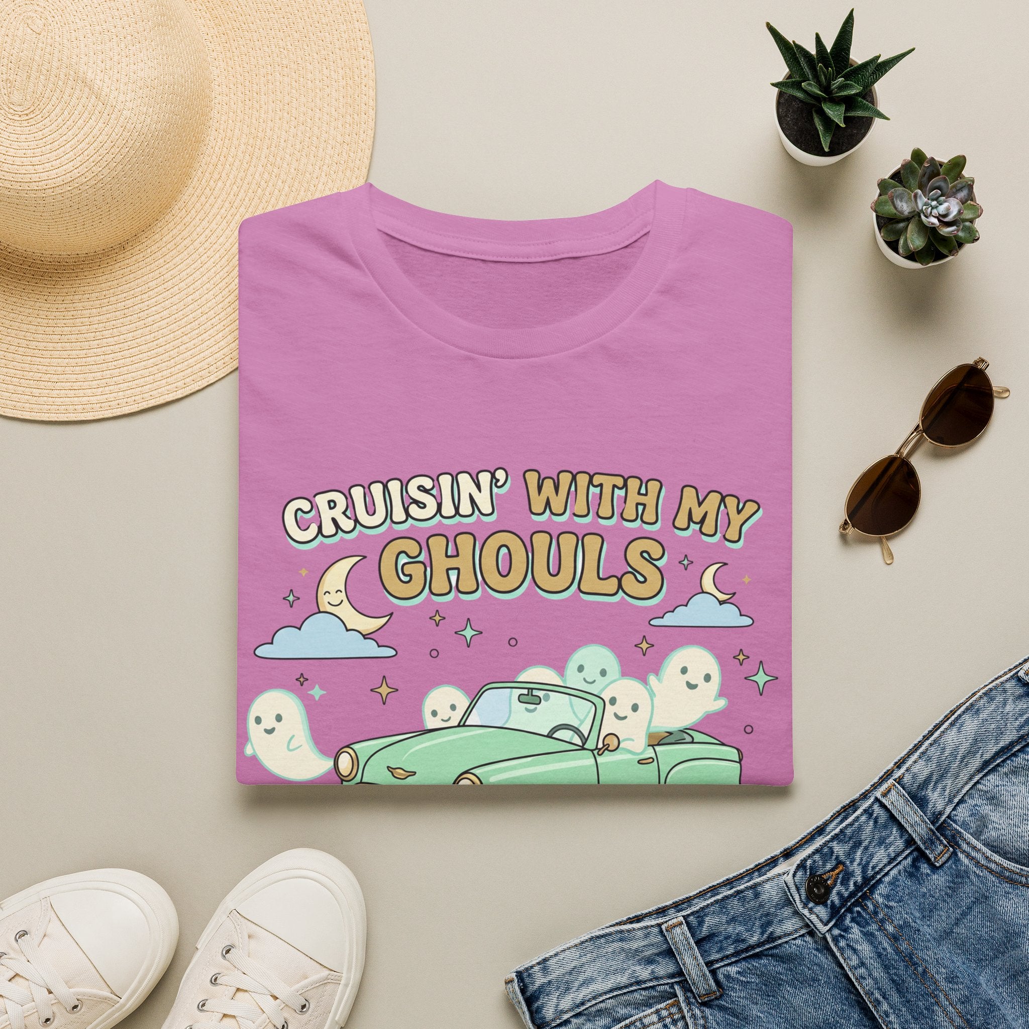 Cruisin' With My Ghouls Tee - Gildan