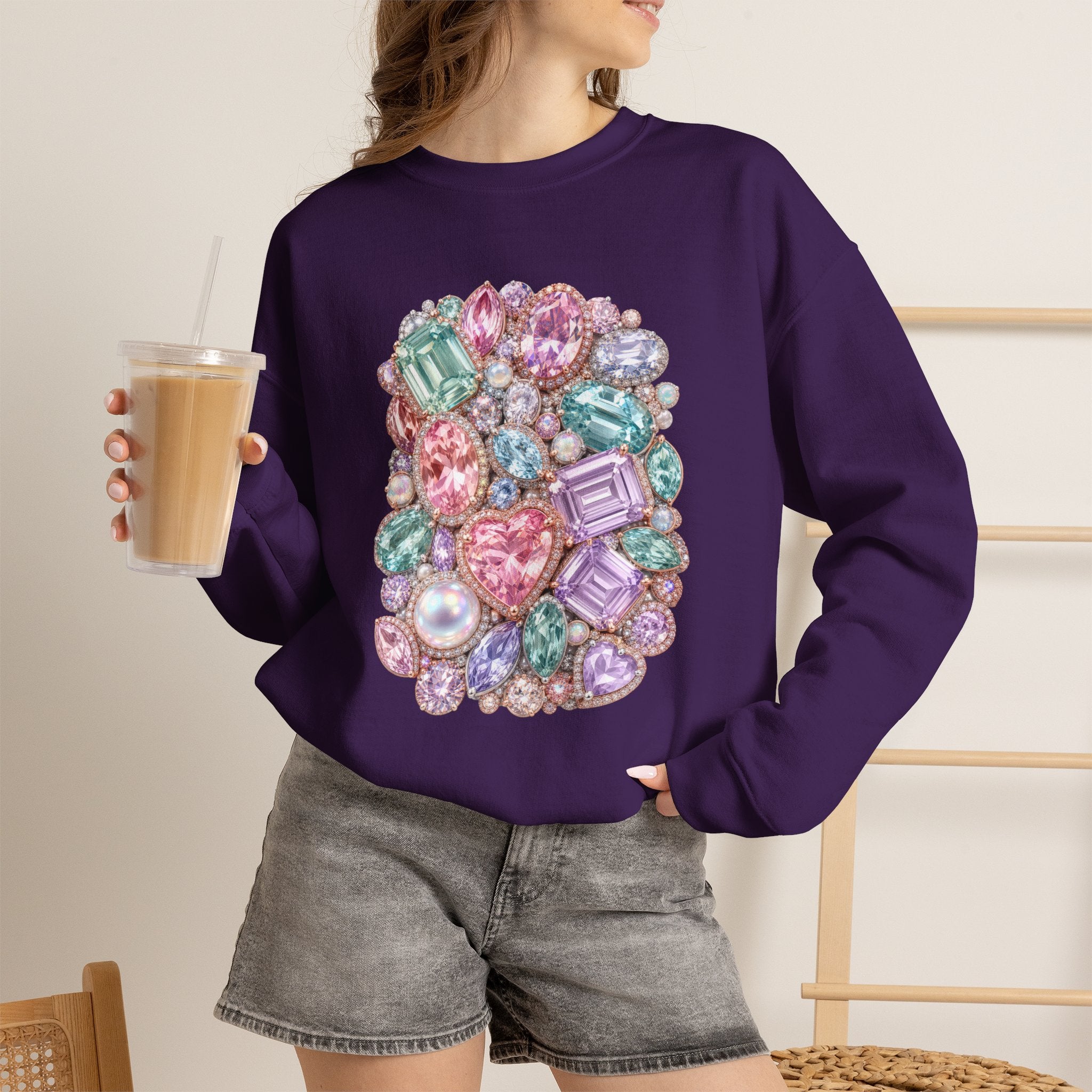 Halo Gemstone Sweatshirt - Gildan