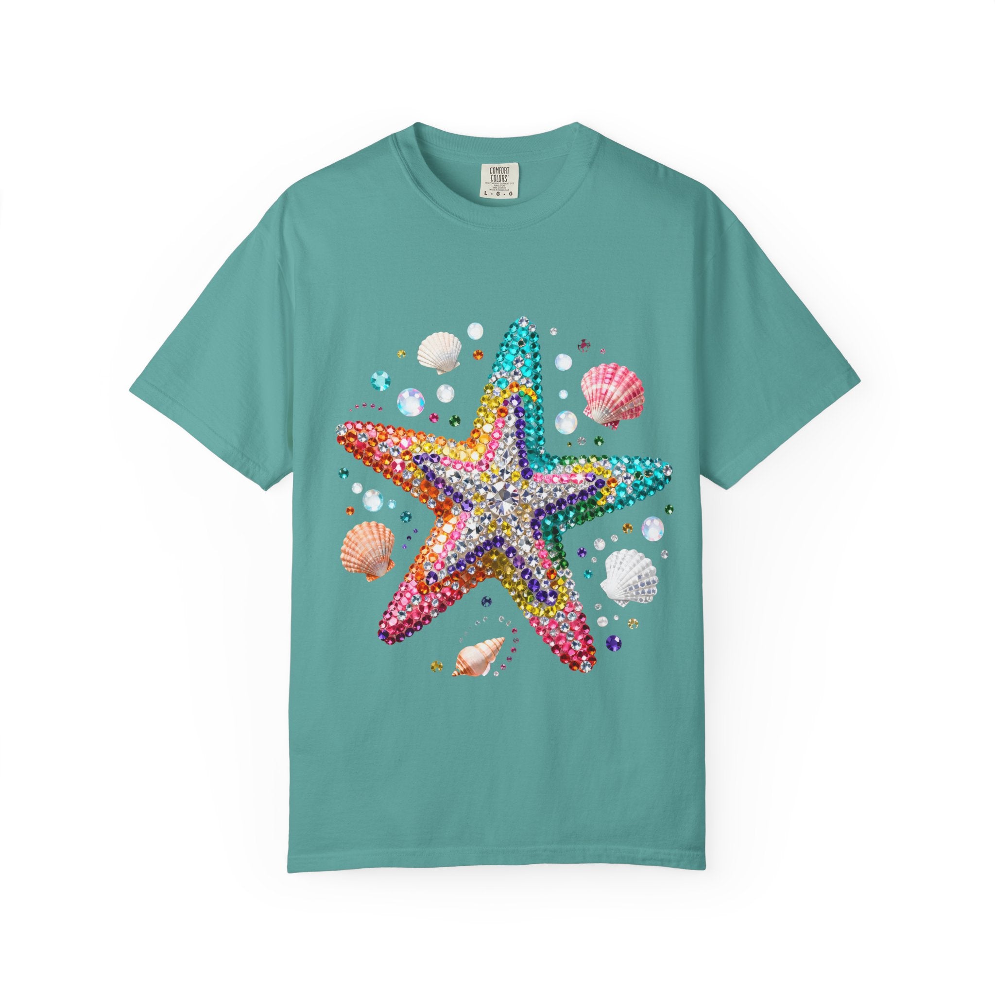 Jeweled Starfish Tee - Comfort Colors