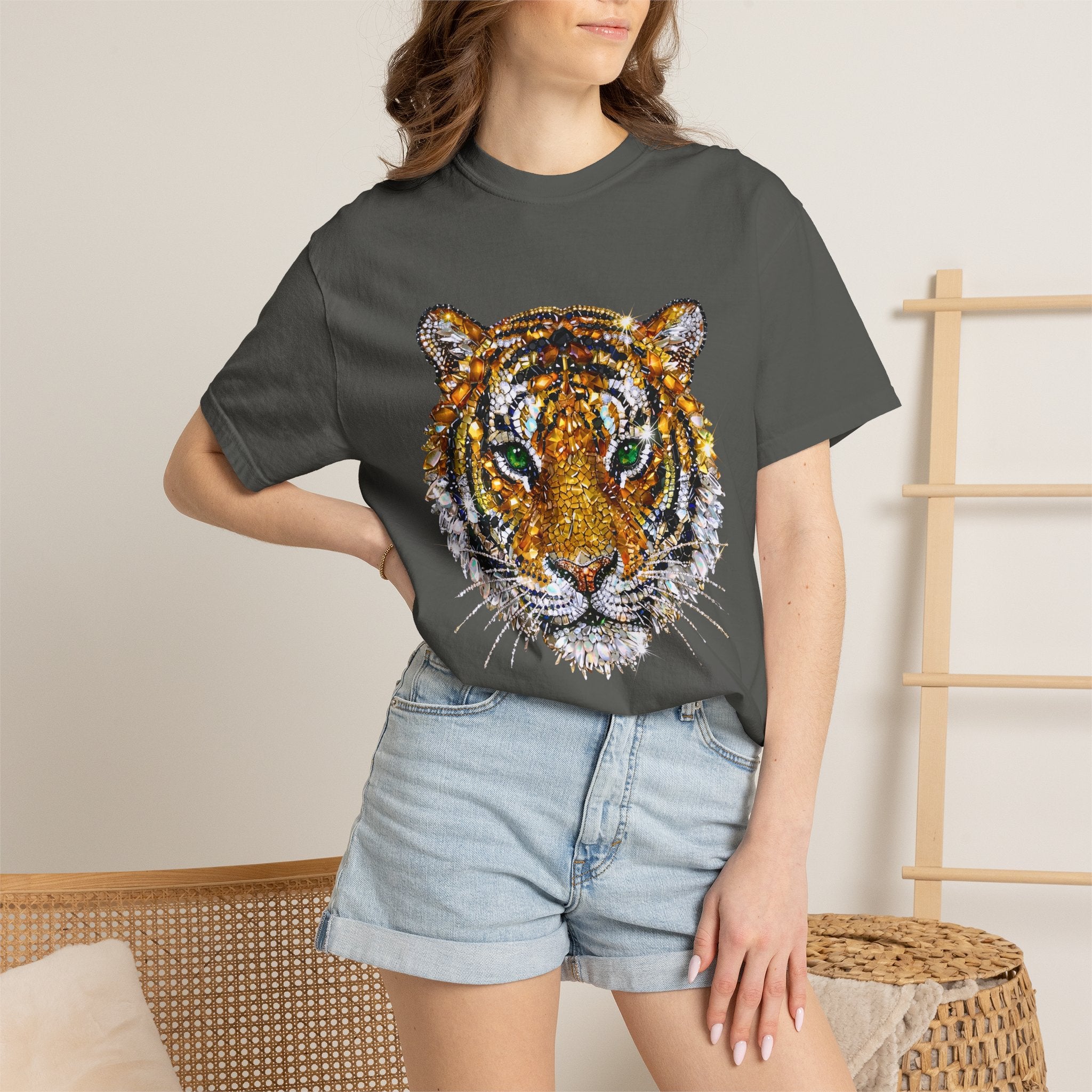 Jeweled Tiger Tee - Comfort Colors
