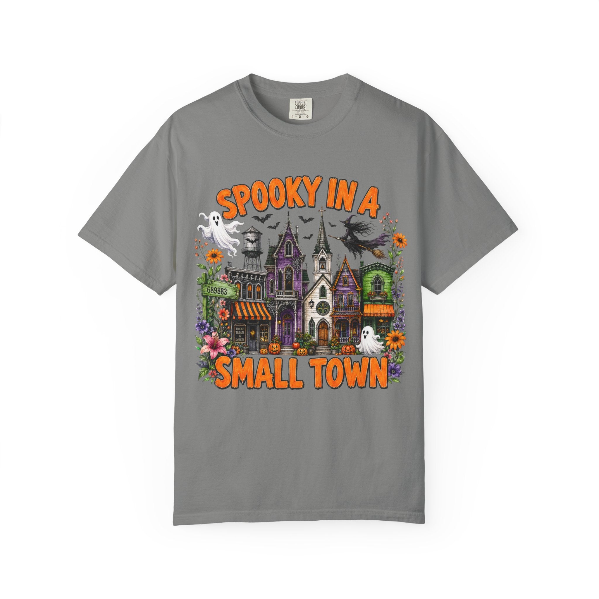 Spooky In A Small Town Tee - Comfort Colors