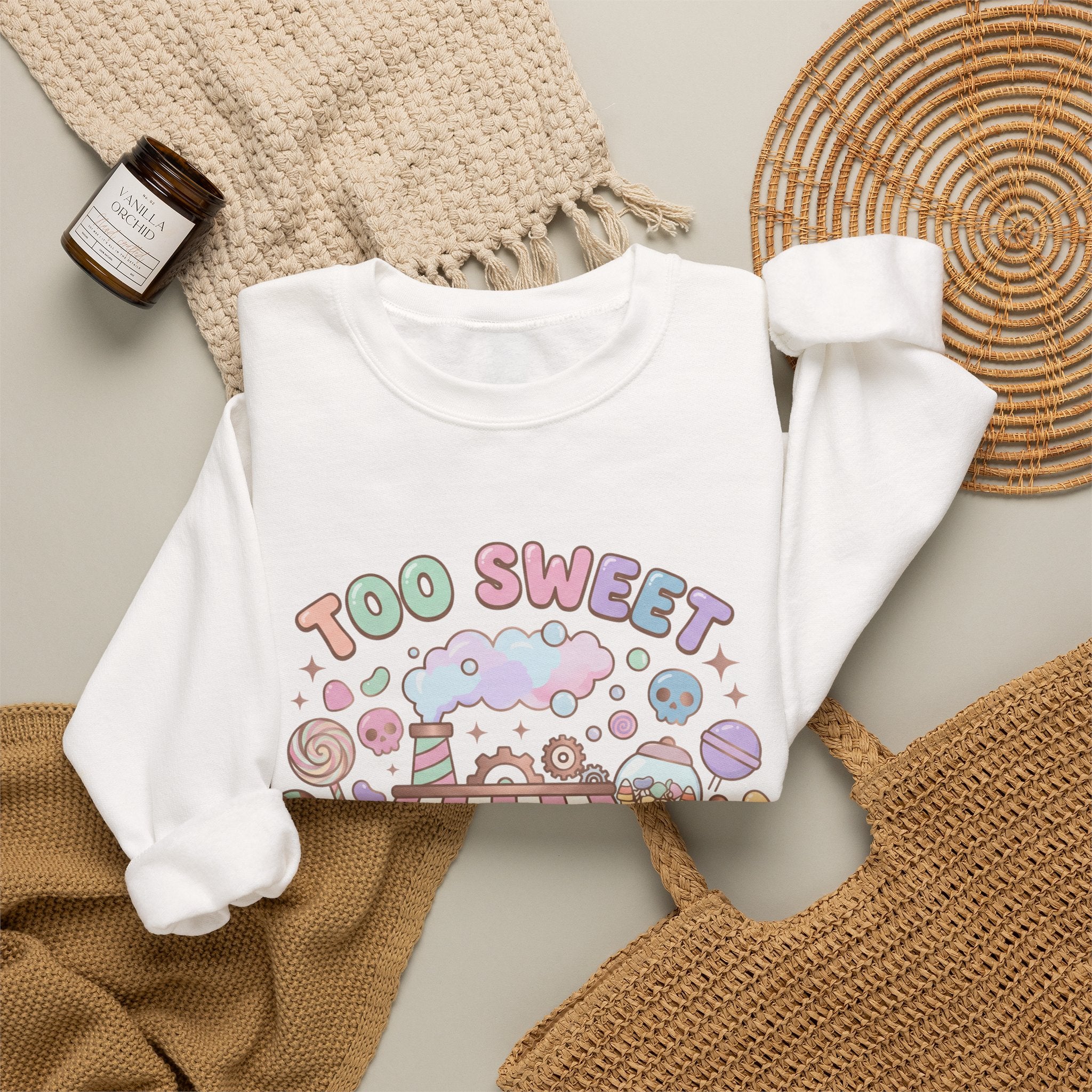 Too Sweet To Be Spooky Sweatshirt - Gildan