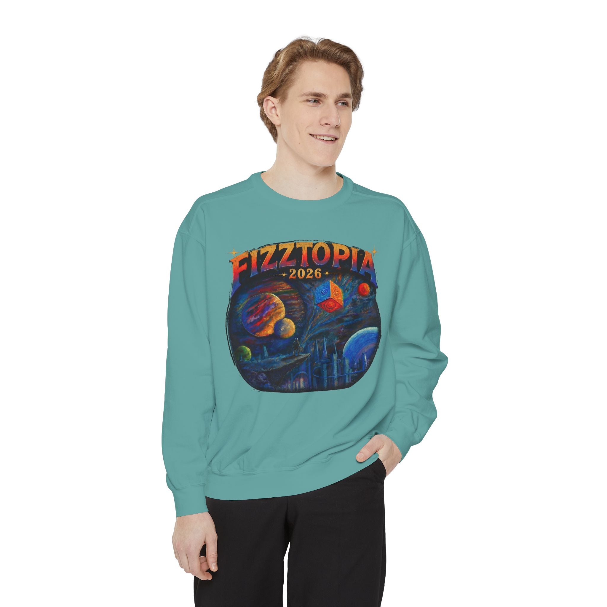 Daddy Ring Bomb's Fizztopia Galaxy Sweatshirt - Comfort Colors