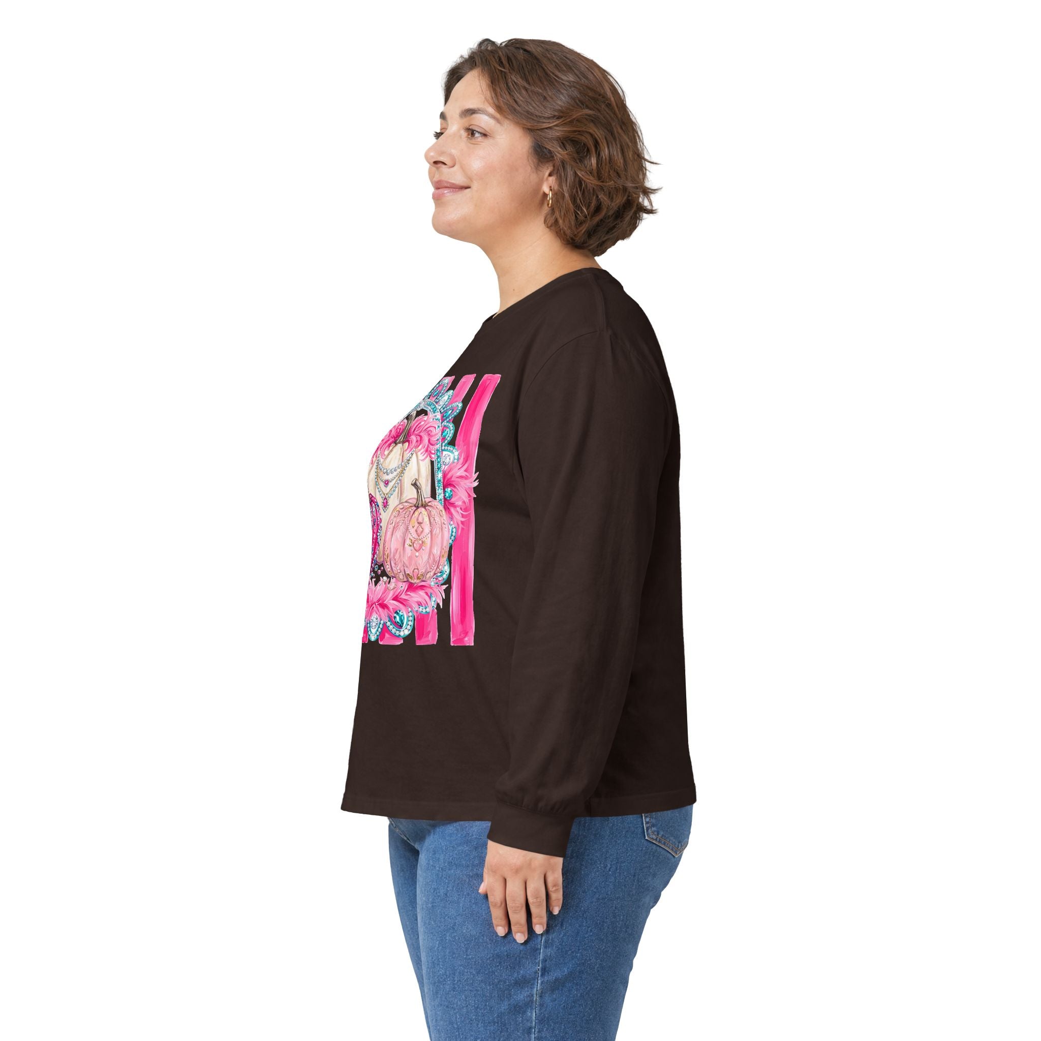 Pink Pumpkins Glam Long Sleeve - Gildan