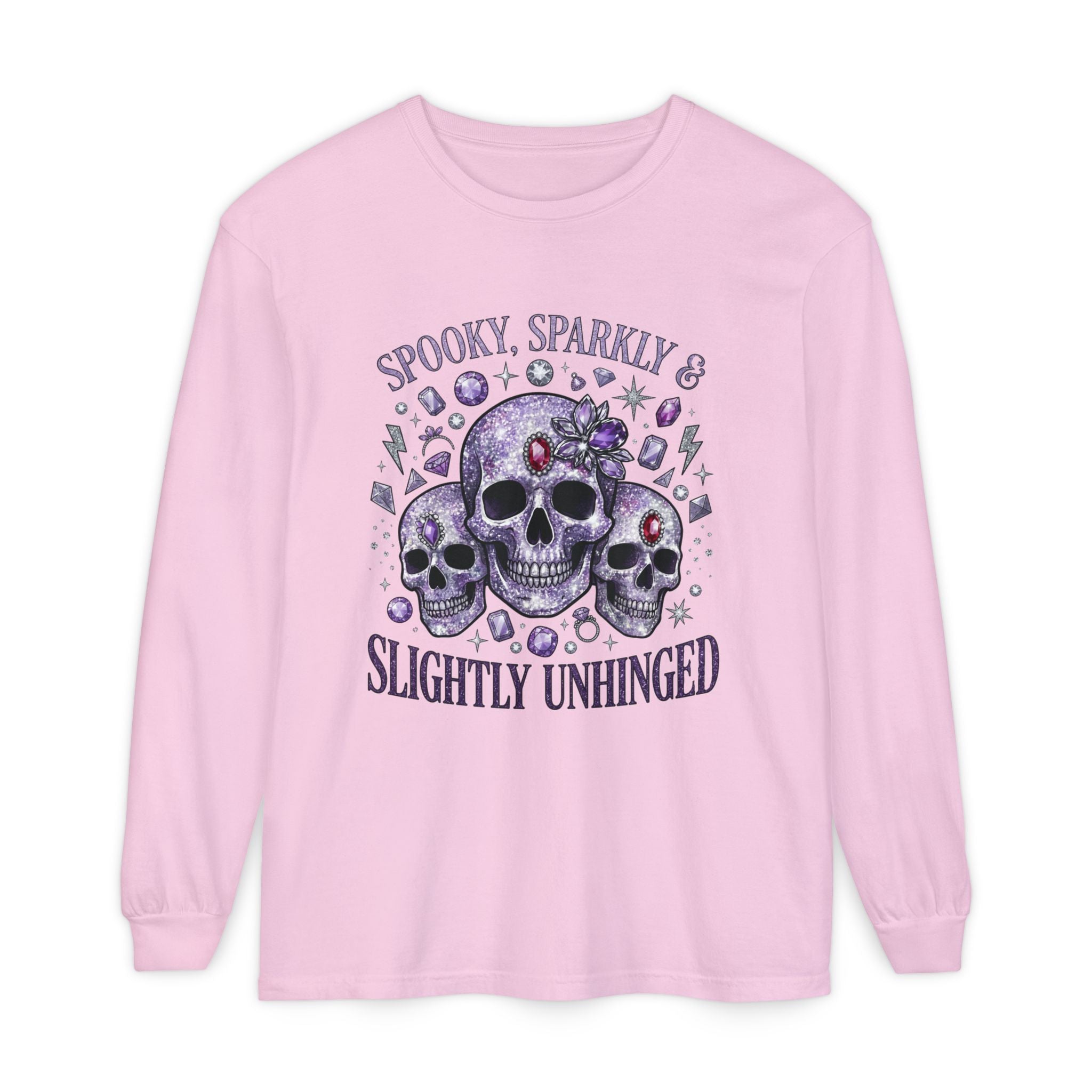 Spooky and Sparkly Long Sleeve Tee - Comfort Colors