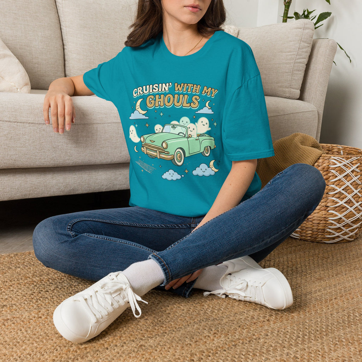 Cruisin' With My Ghouls Tee - Gildan