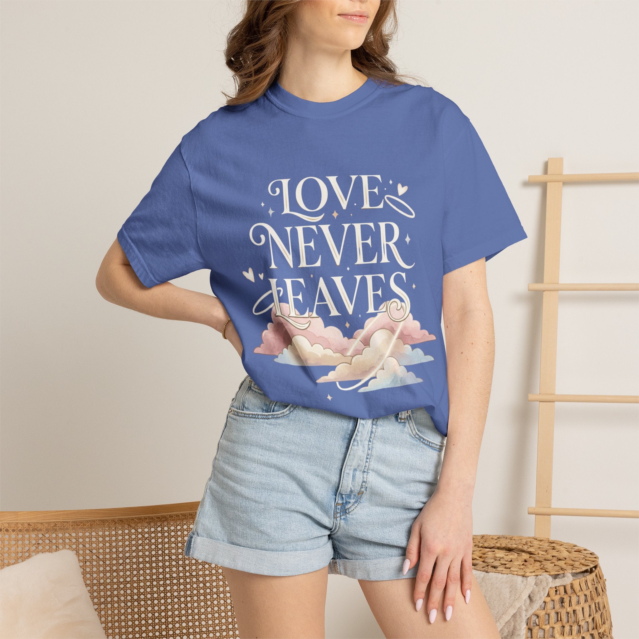Love Never Leaves Tee - Comfort Colors