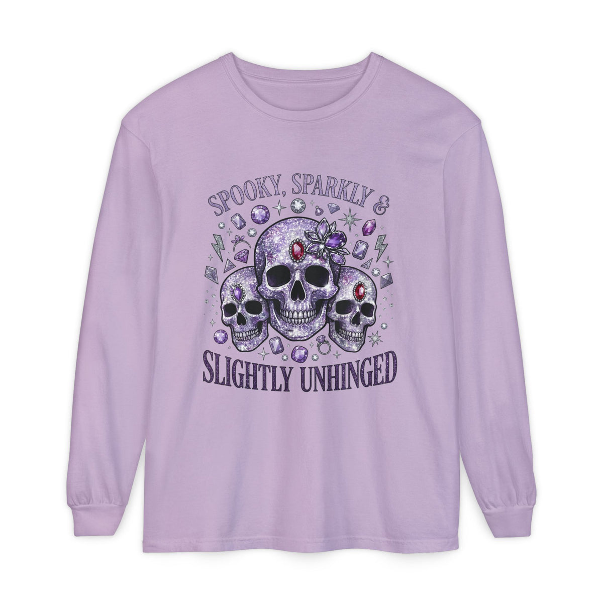 Spooky and Sparkly Long Sleeve Tee - Comfort Colors