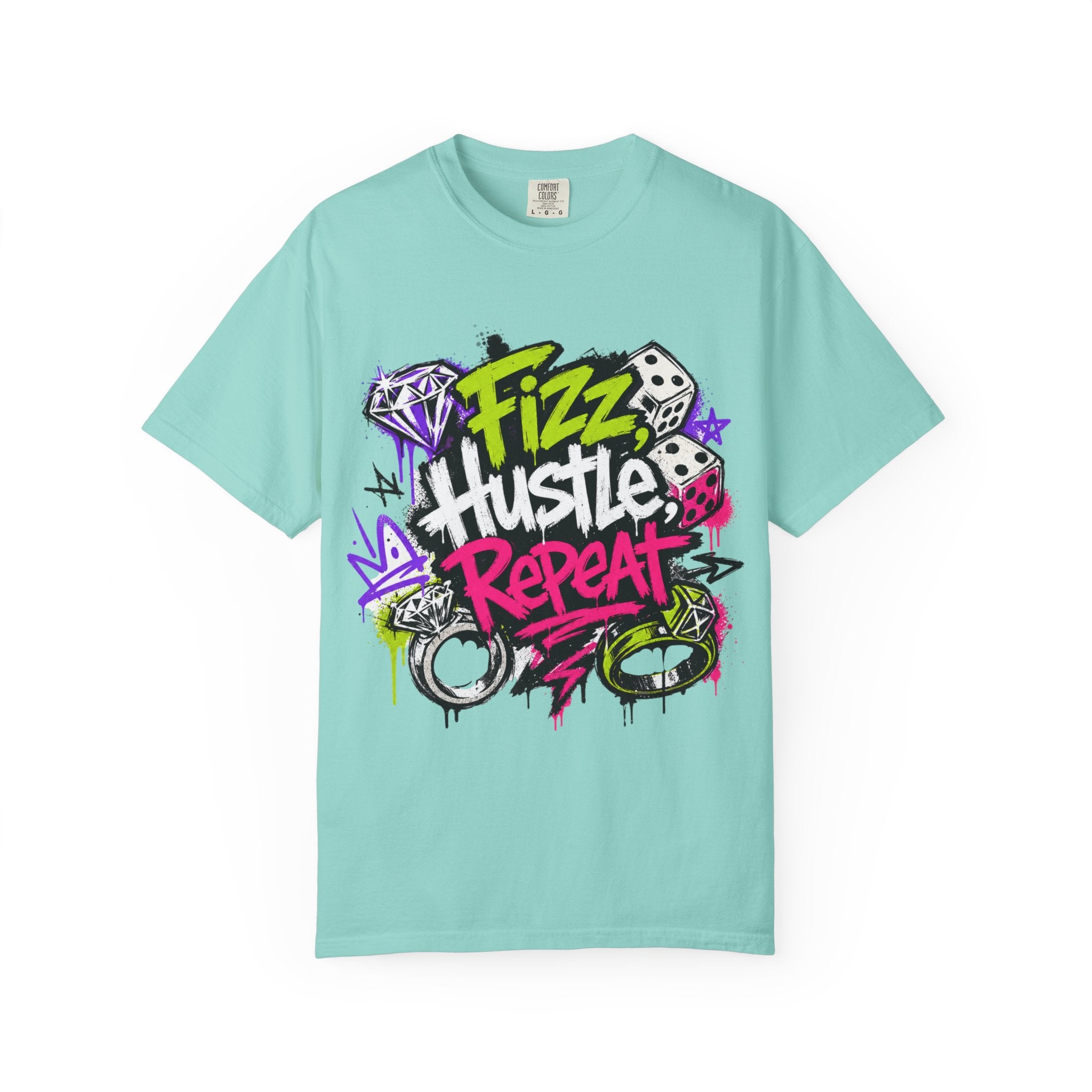 Fizz Hustle Repeat Tee - Comfort Colors