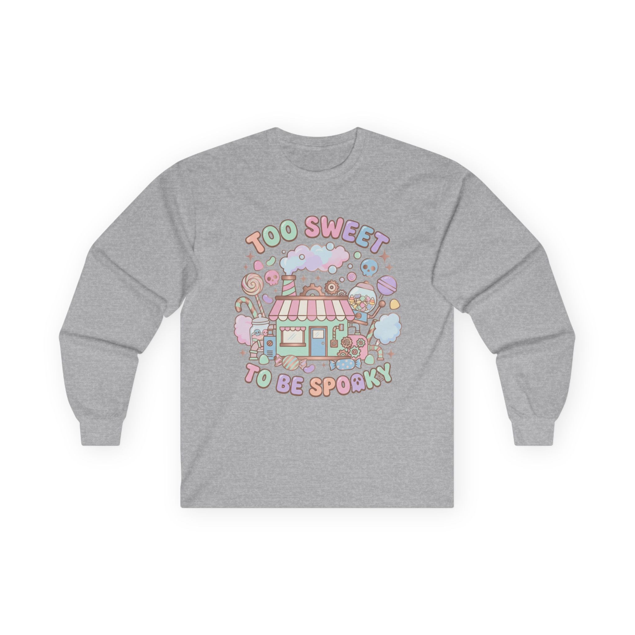 Too Sweet To Be Spooky Long Sleeve Tee - Gildan