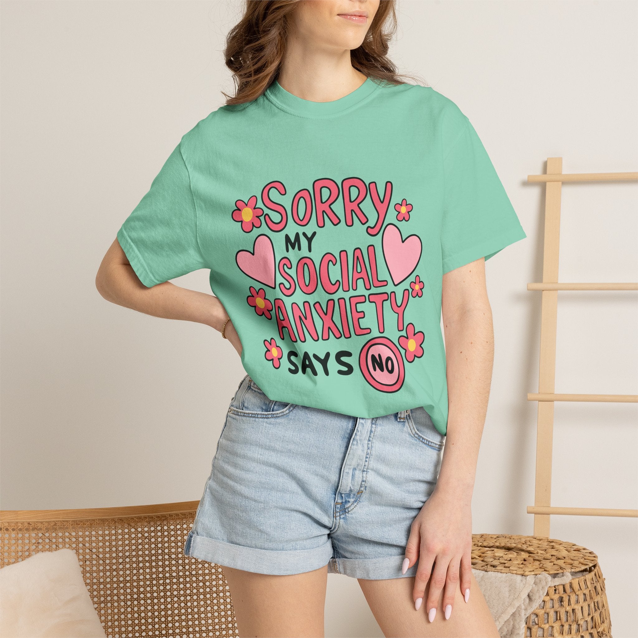 My Social Anxiety Says No Tee - Comfort Colors
