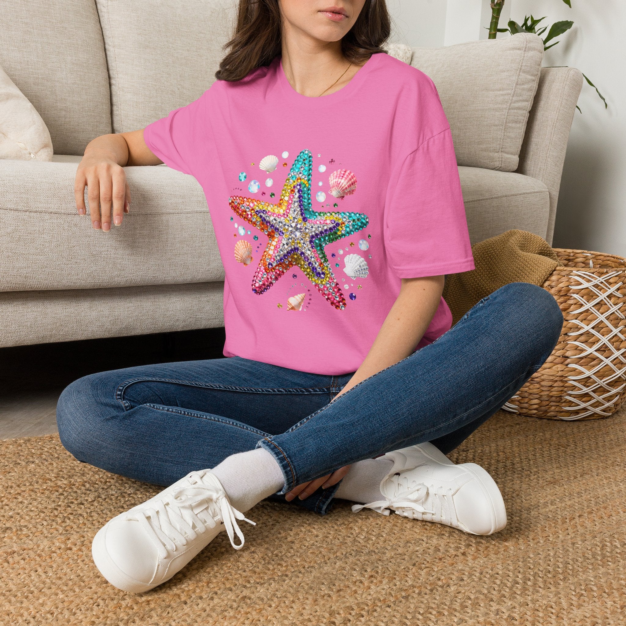 Jeweled Starfish Tee - Gildan