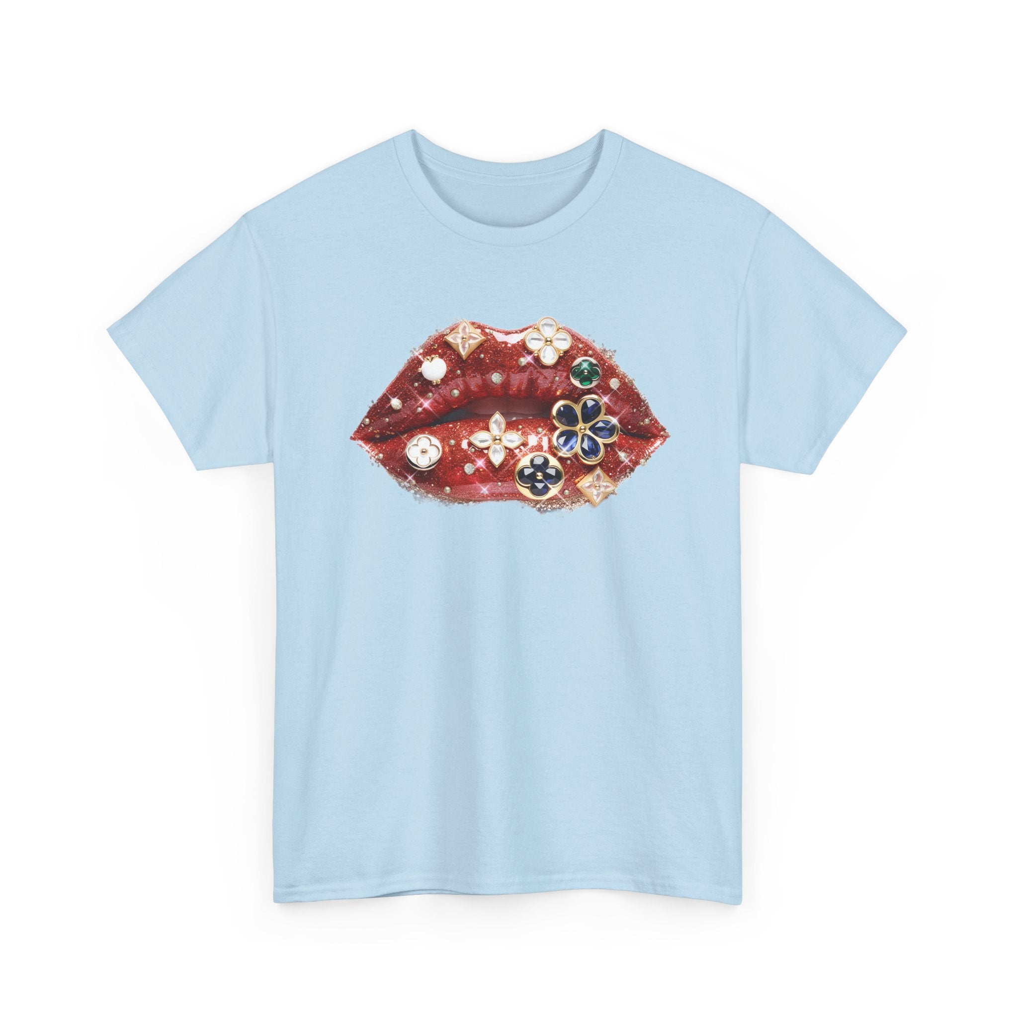 Jeweled Lip Graphic Tee - Gildan Tee