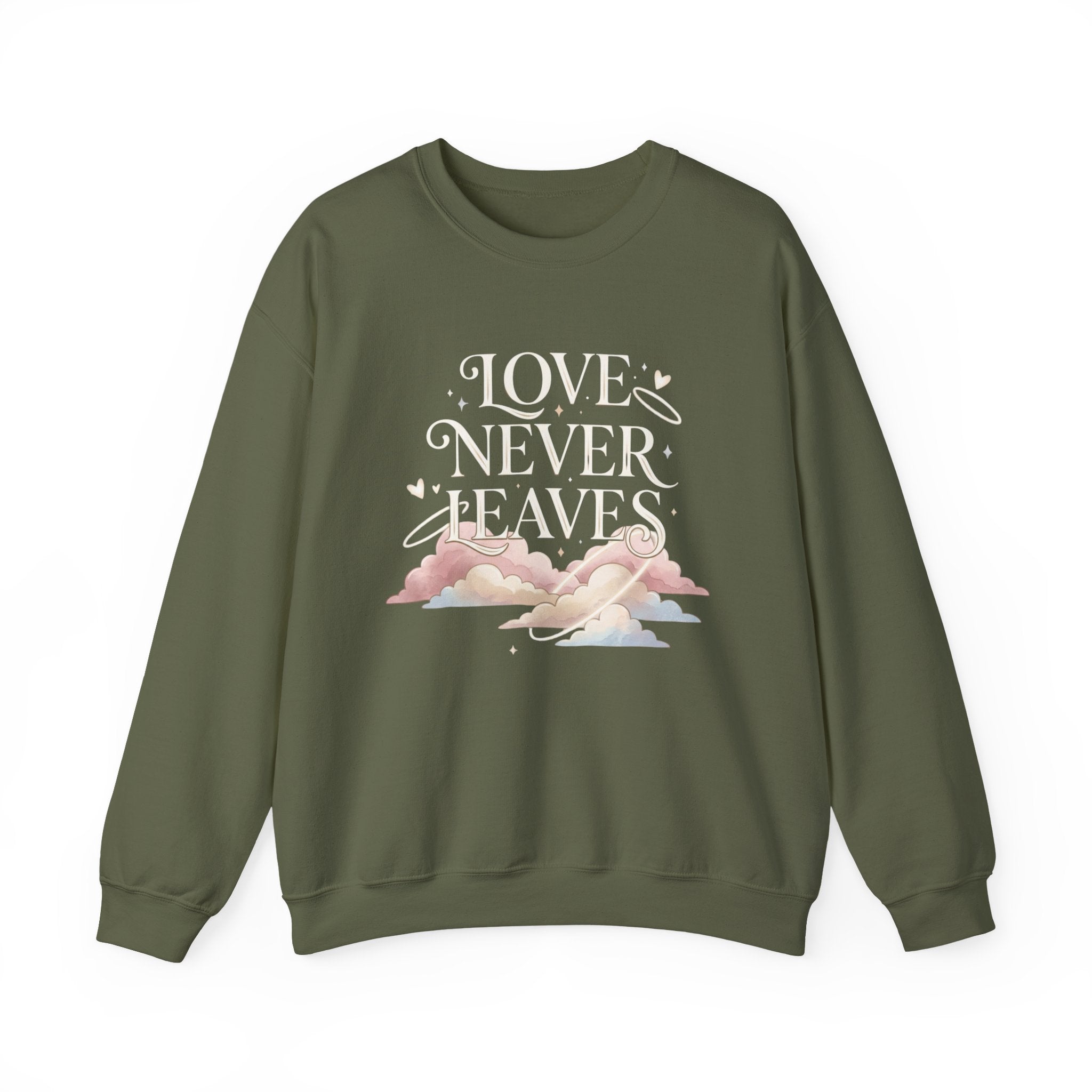 Love Never Leaves Sweatshirt - Gildan