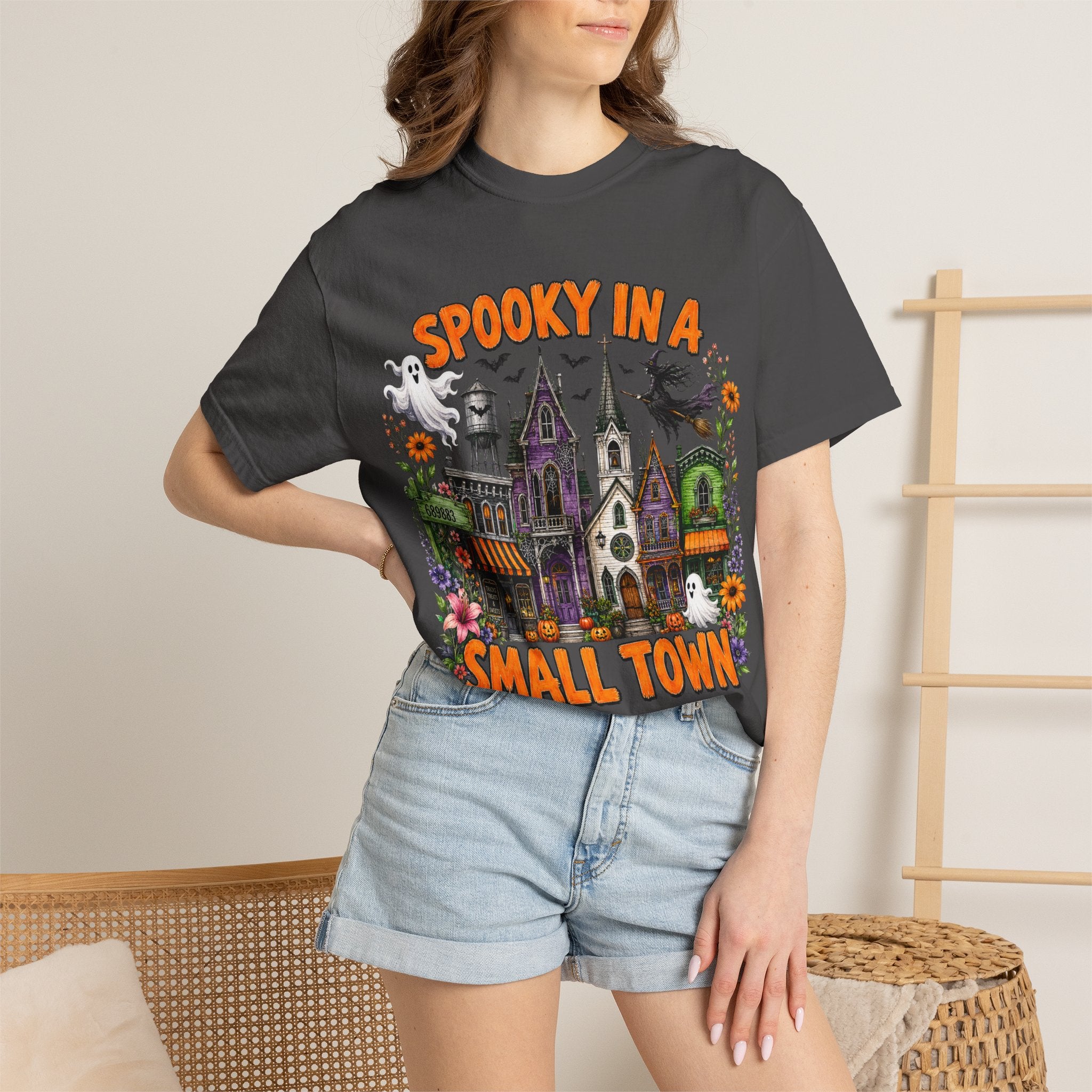 Spooky In A Small Town Tee - Comfort Colors