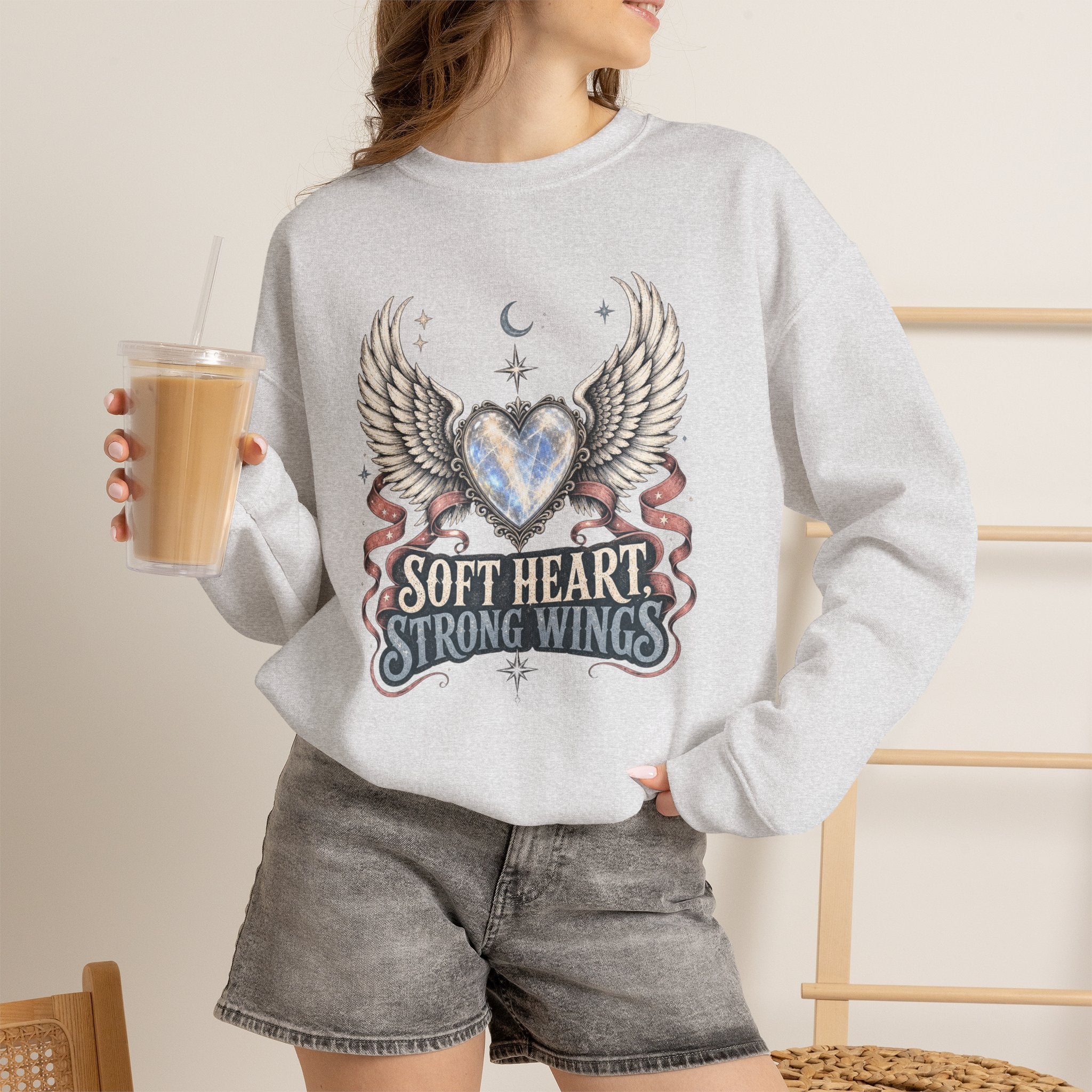Soft Heart Strong Wings Sweatshirt - Gildan