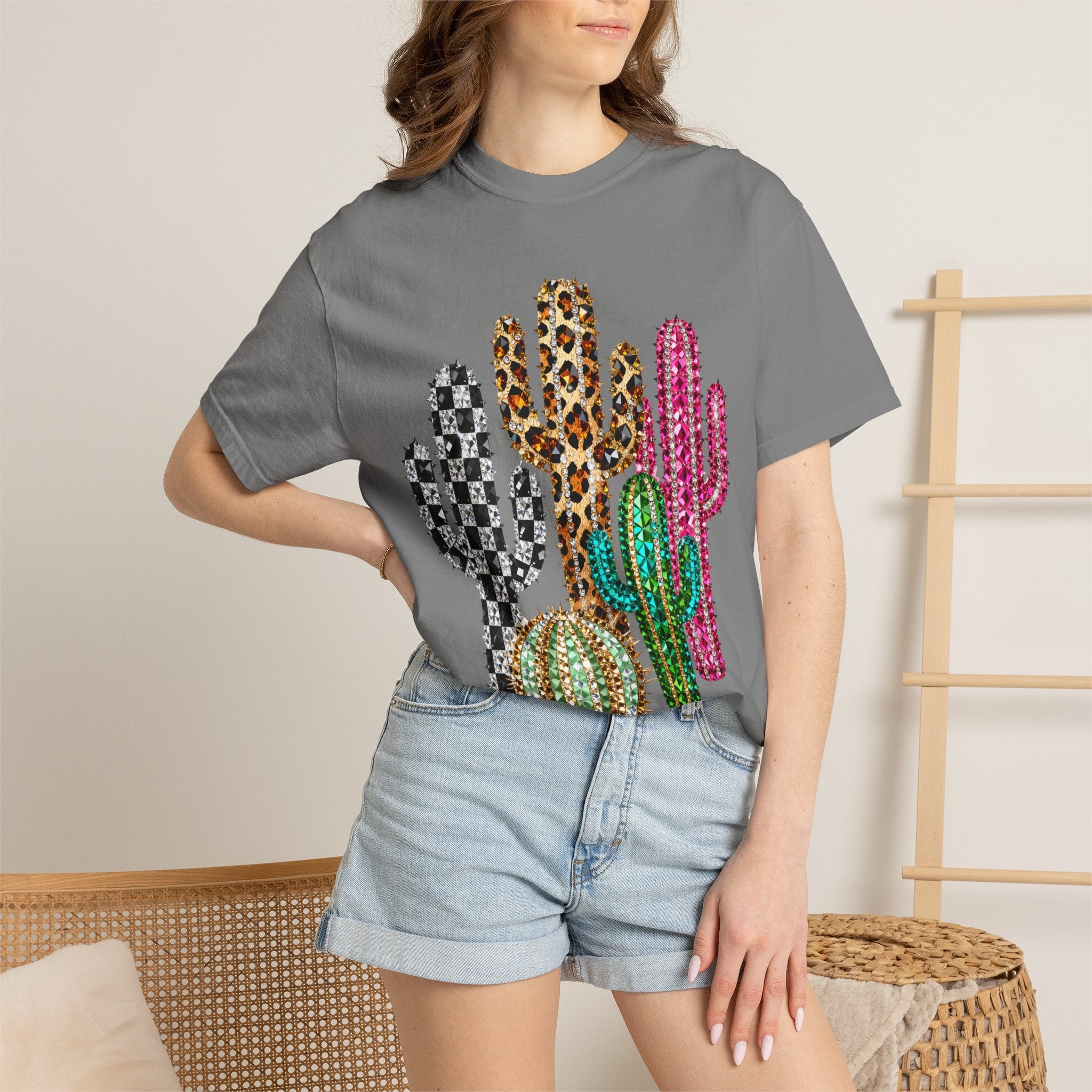 The Jeweled Cactus Tee - Comfort Colors
