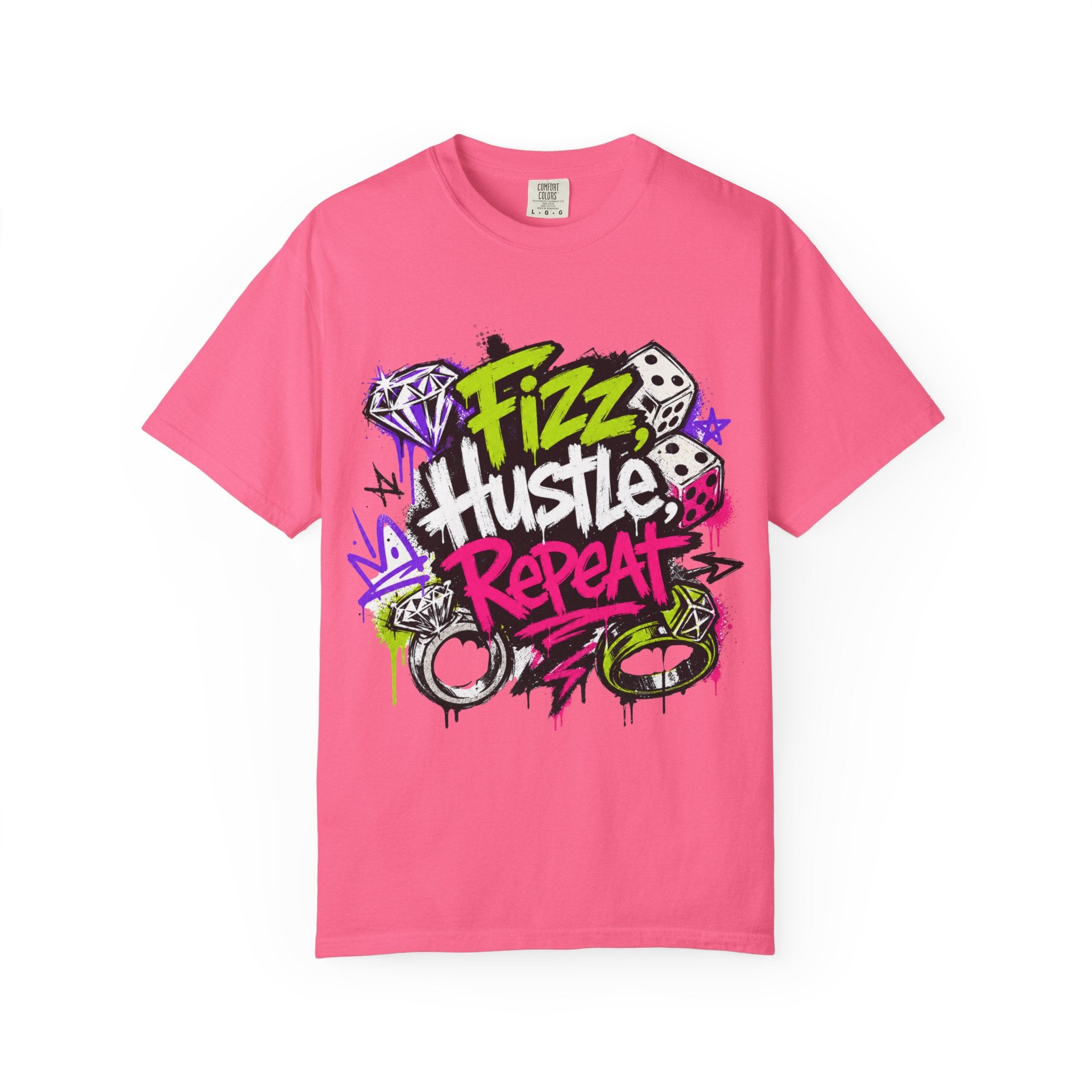Fizz Hustle Repeat Tee - Comfort Colors