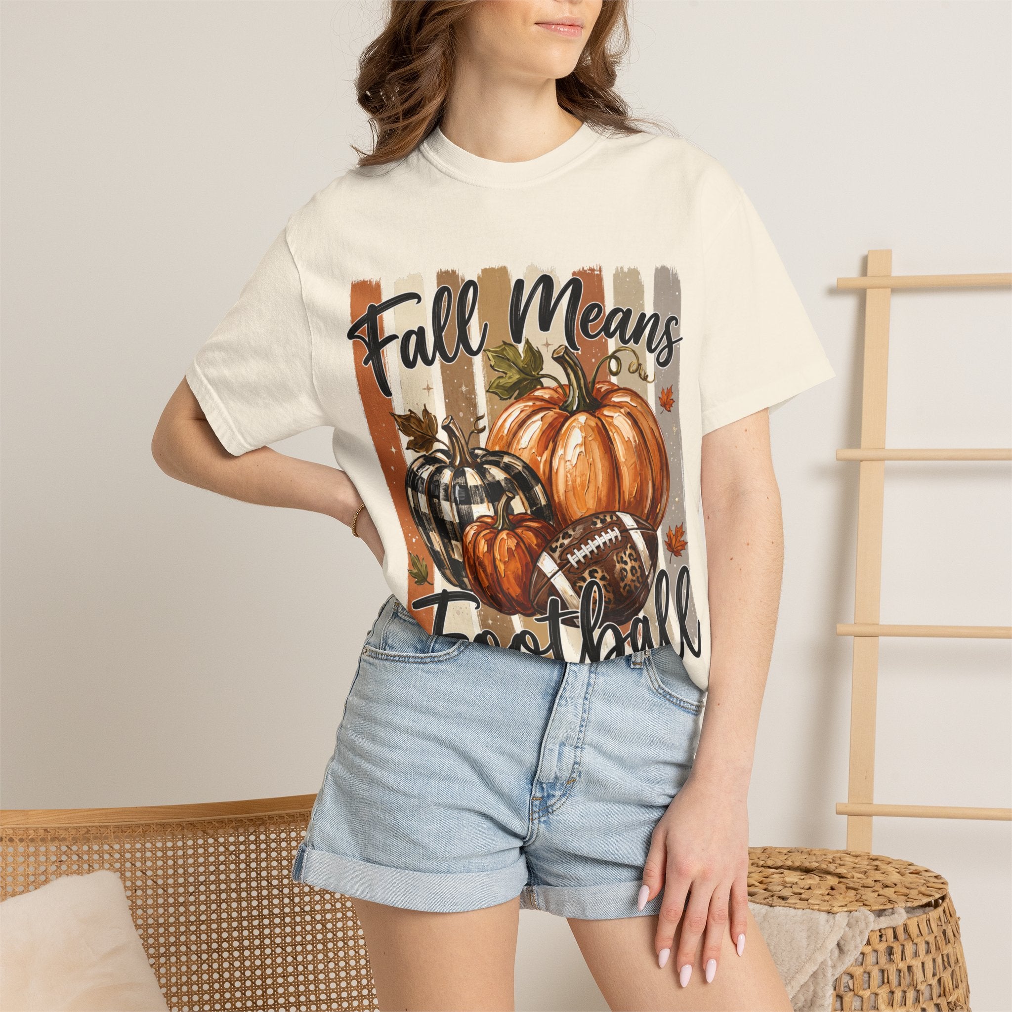 Fall Means Football Tee - Comfort Colors