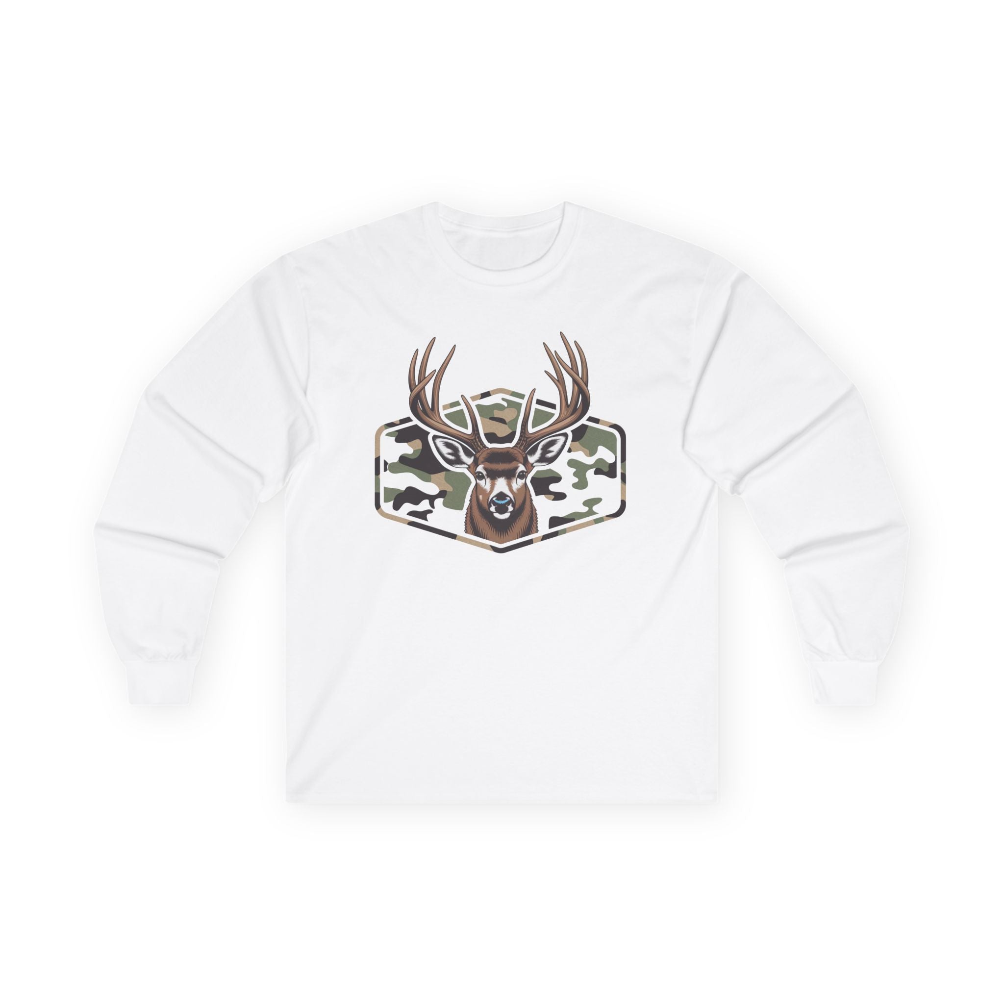 Camo Buck Deer Long Sleeve Tee