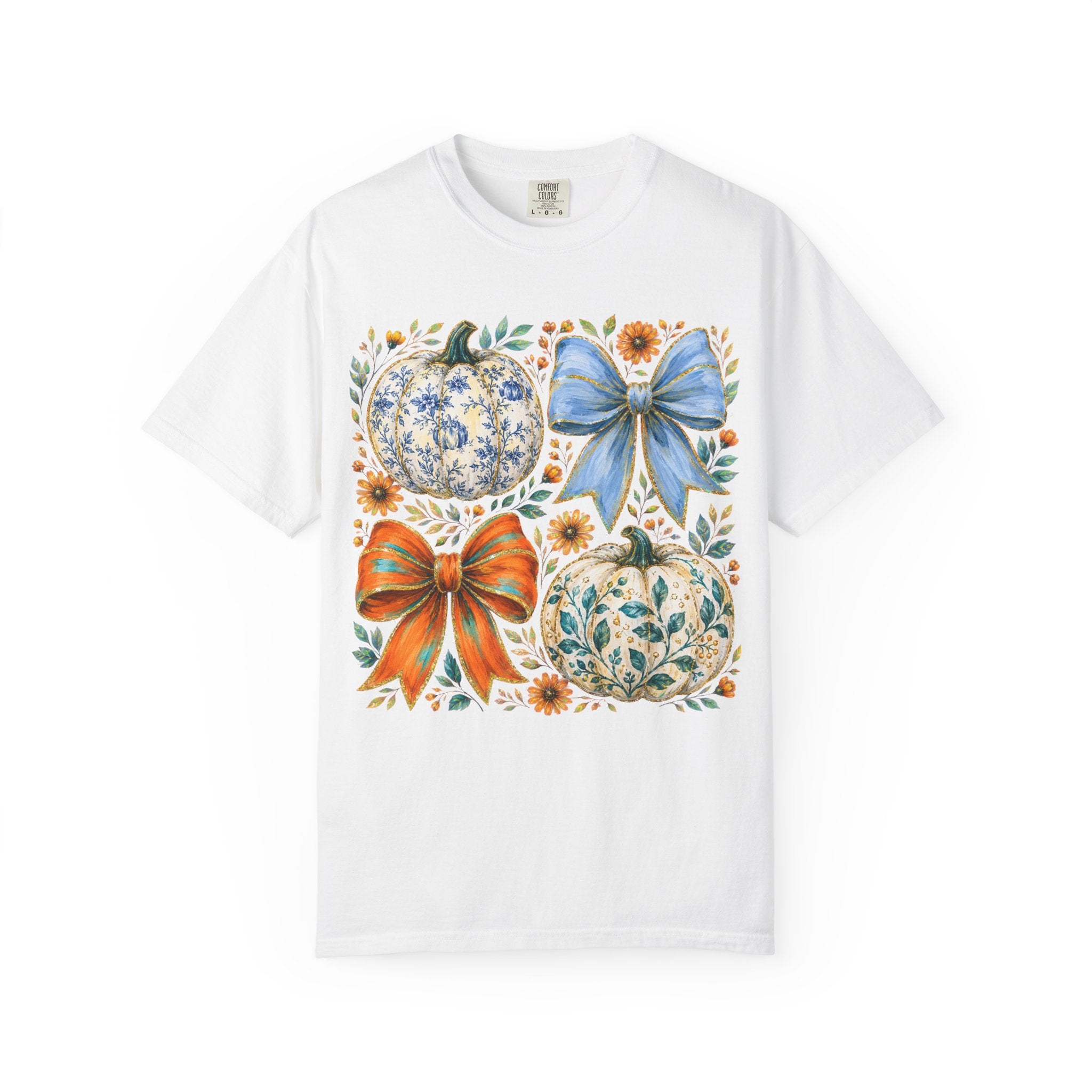 Pumpkin Bows Tee - Comfort Colors