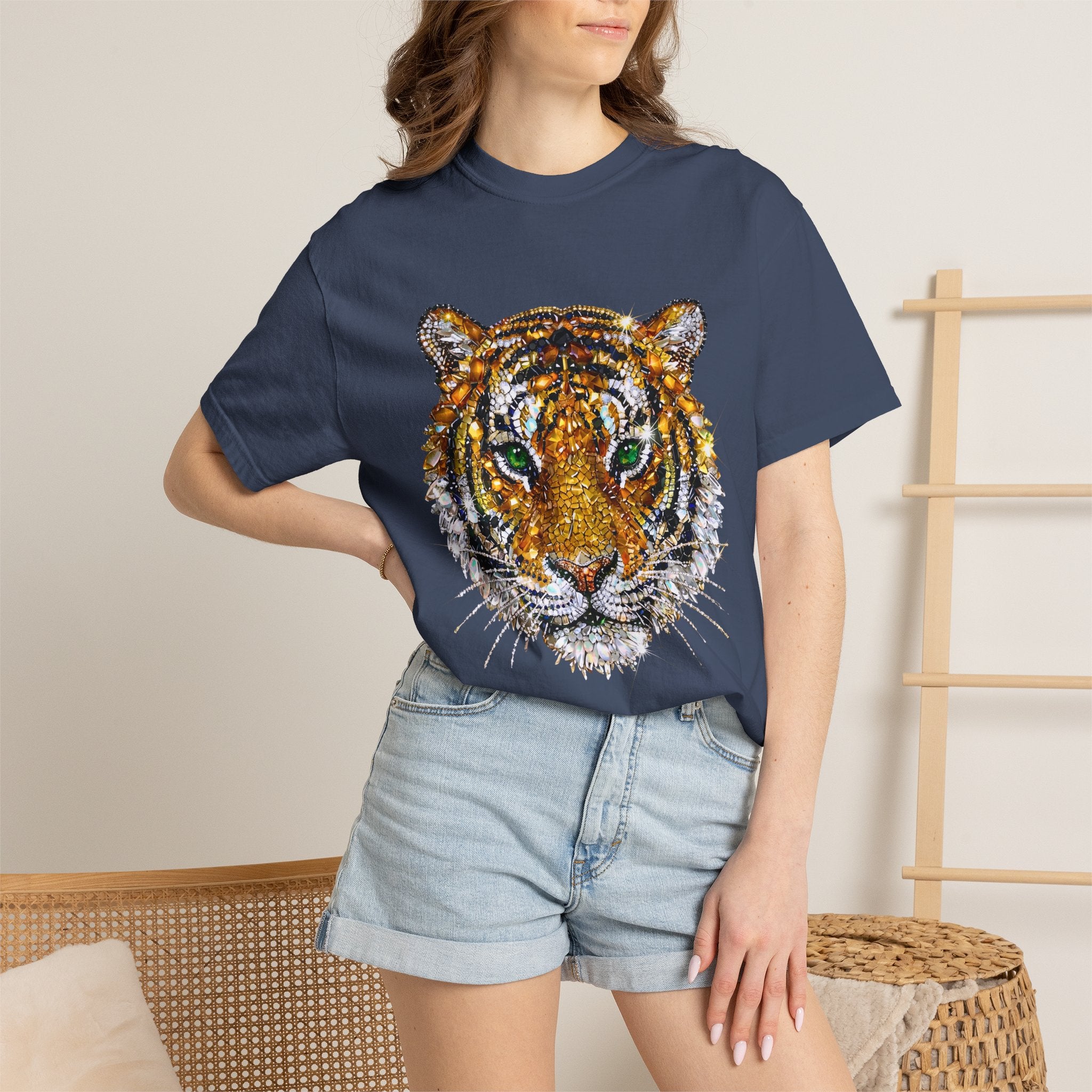 Jeweled Tiger Tee - Comfort Colors