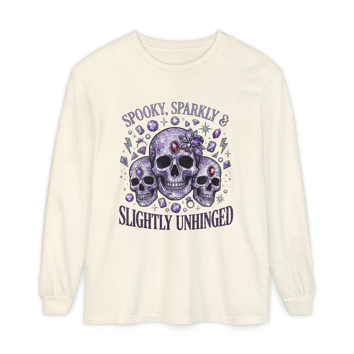 Spooky and Sparkly Long Sleeve Tee - Comfort Colors