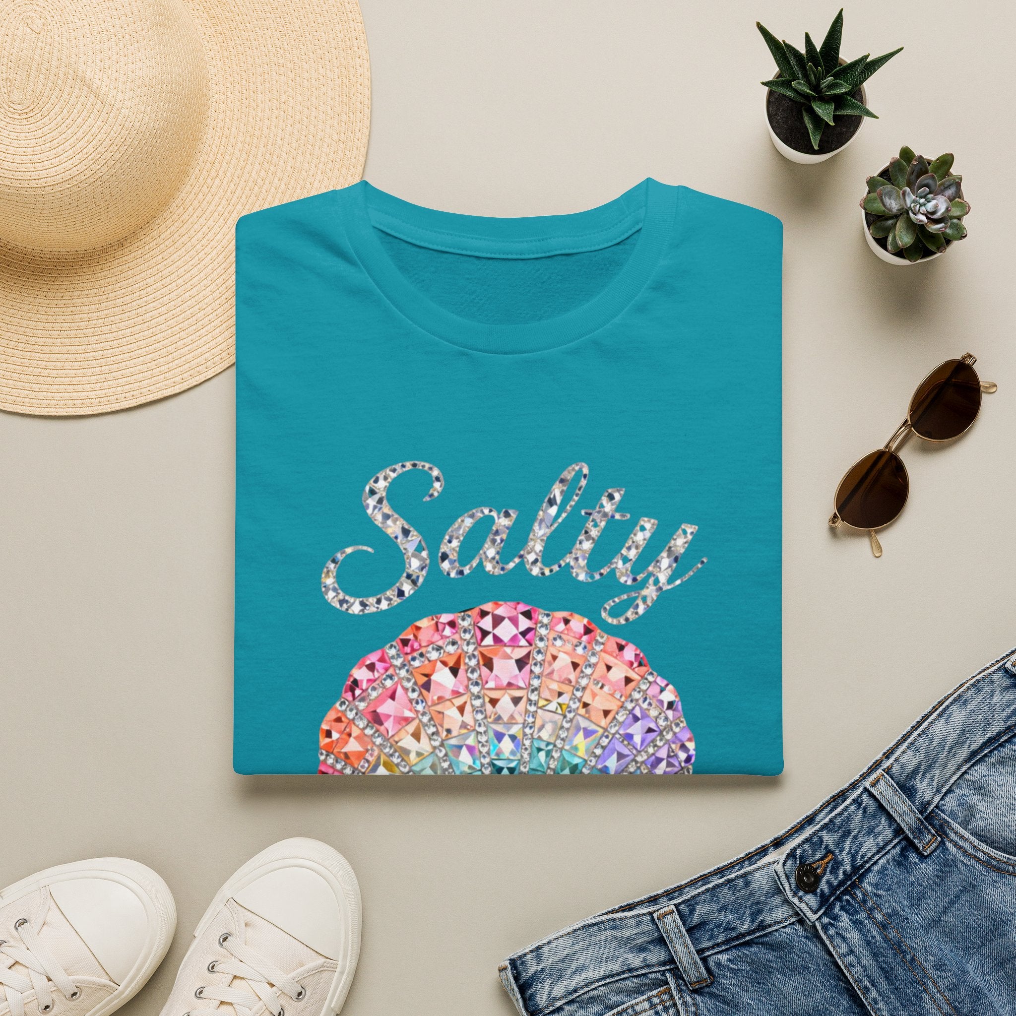 Salty Soul Jewel Tee - Gildan