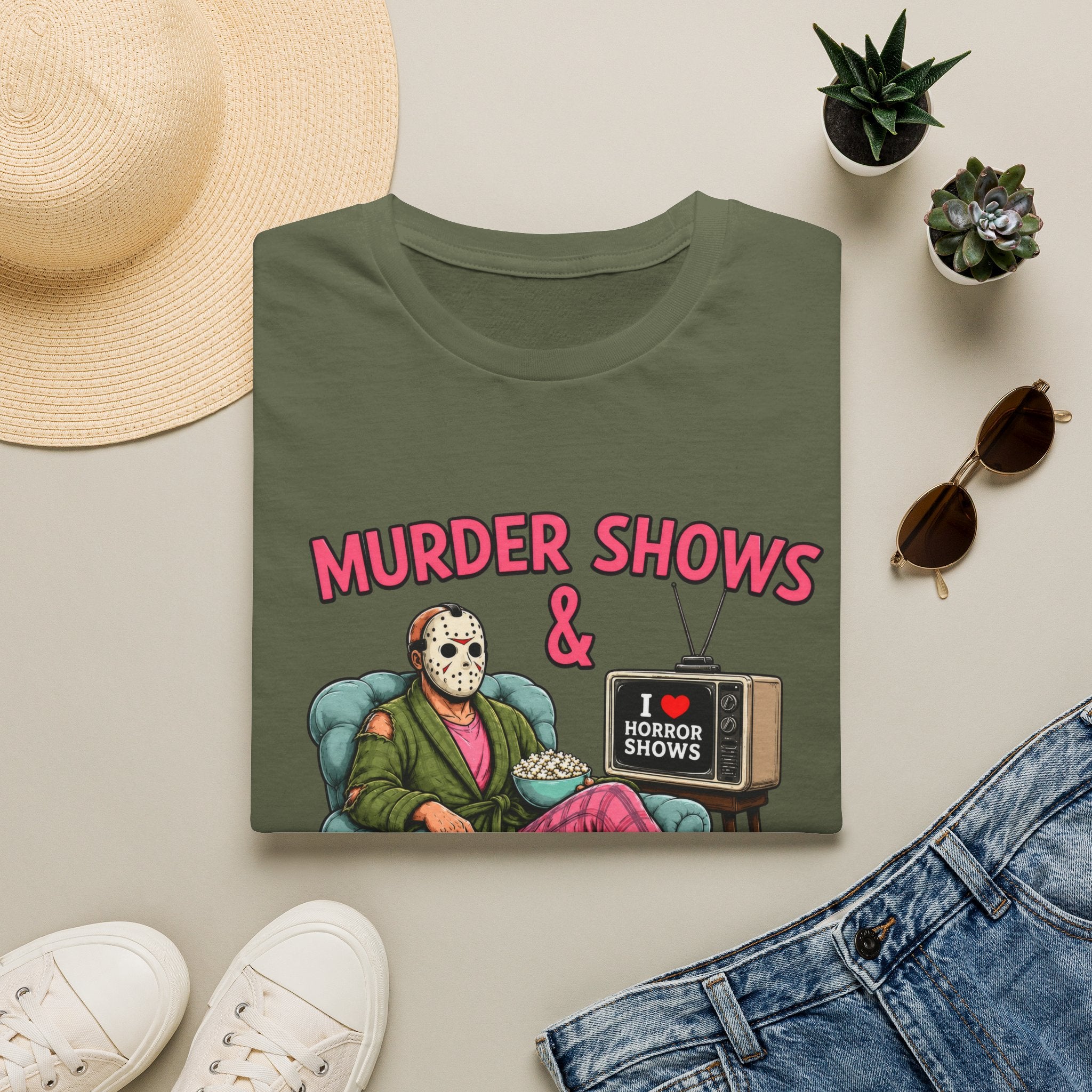 Murder Shows and Comfy Clothes Tee- Gildan