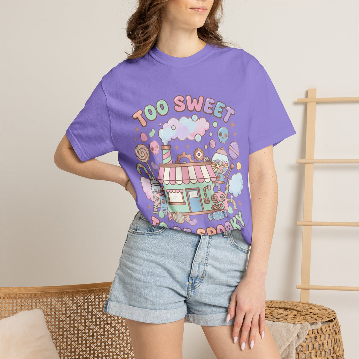 Too Sweet To Be Spooky Tee - Comfort Colors
