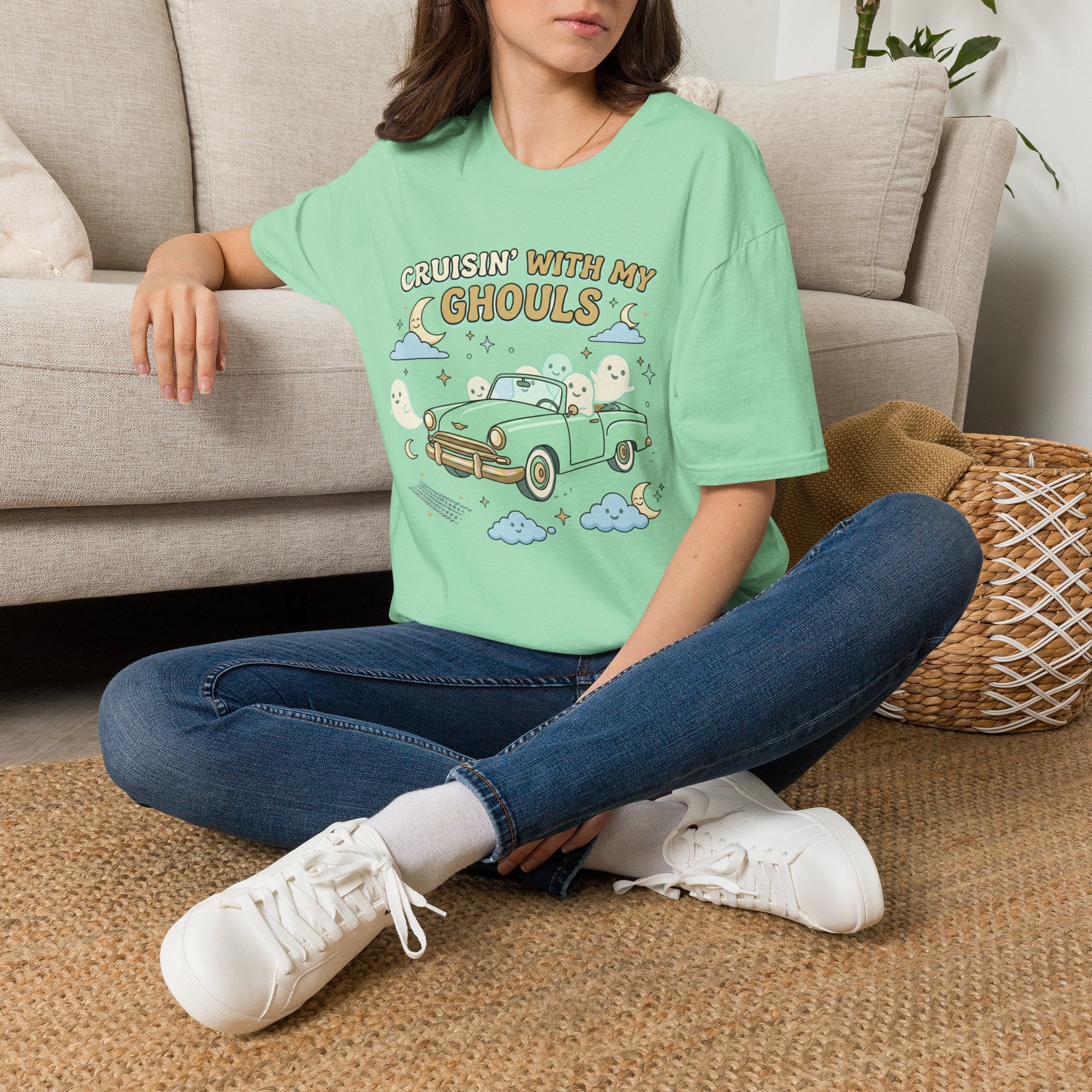 Cruisin' With My Ghouls Tee - Gildan