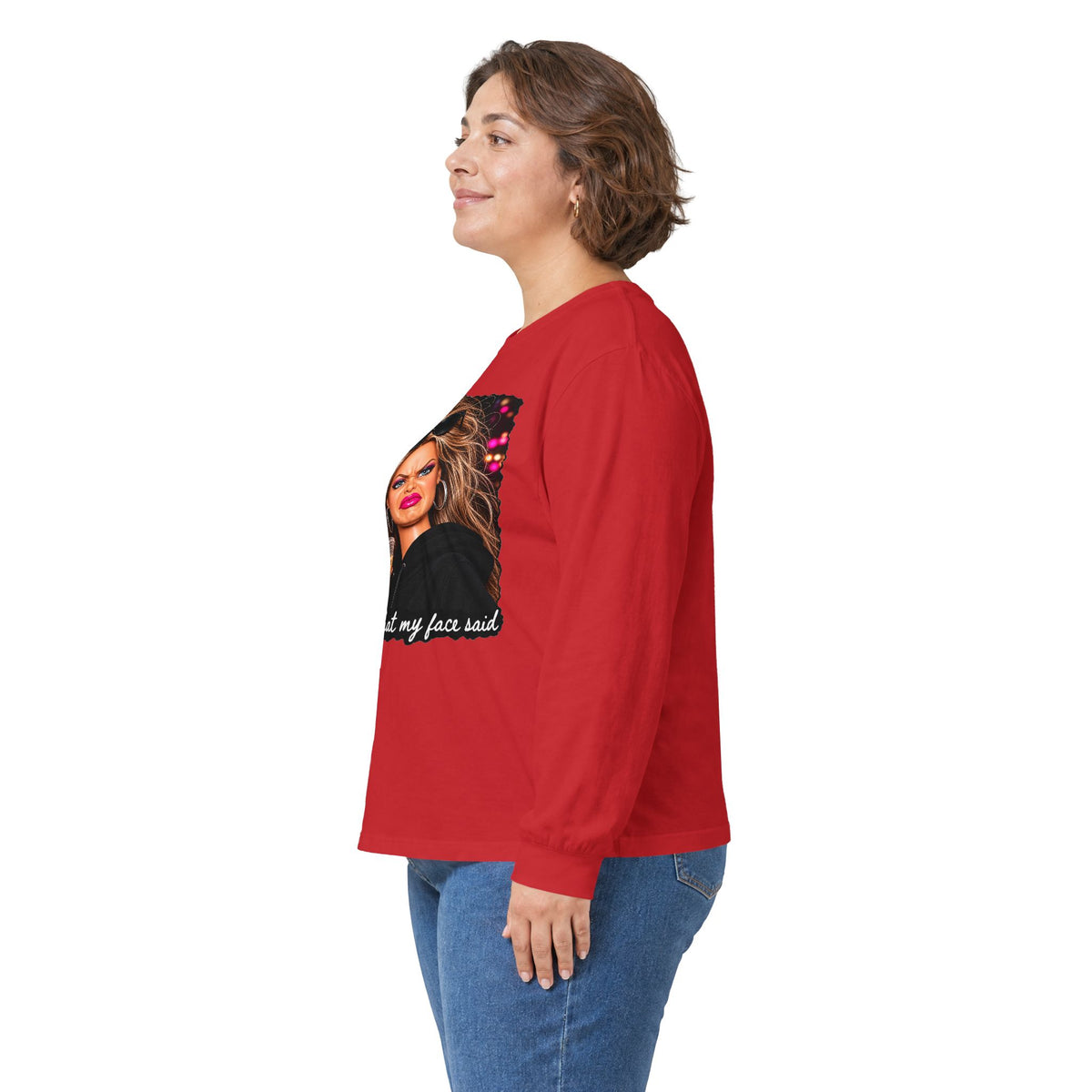 Sorry For What My Face Said Long Sleeve Tee - Gildan