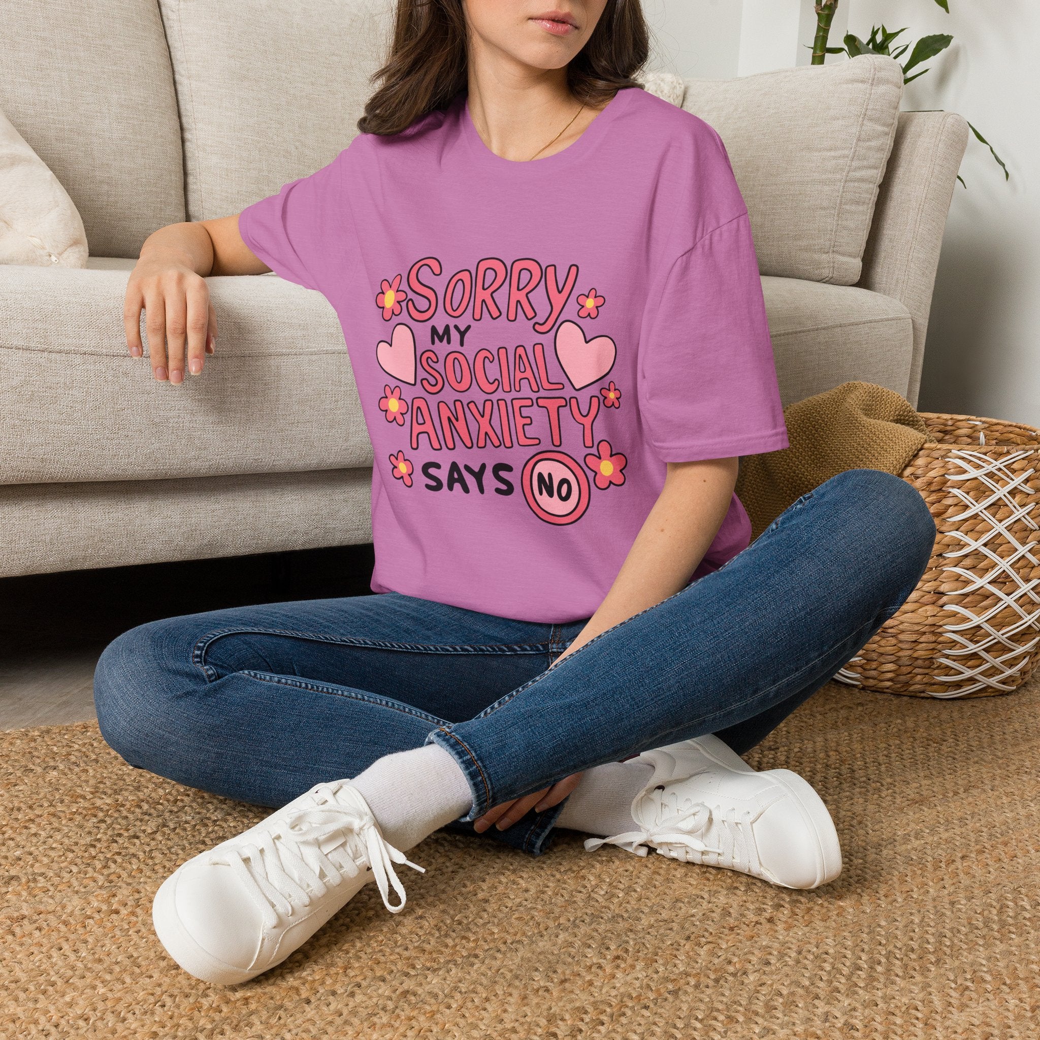 My Social Anxiety Says No Tee- Gildan