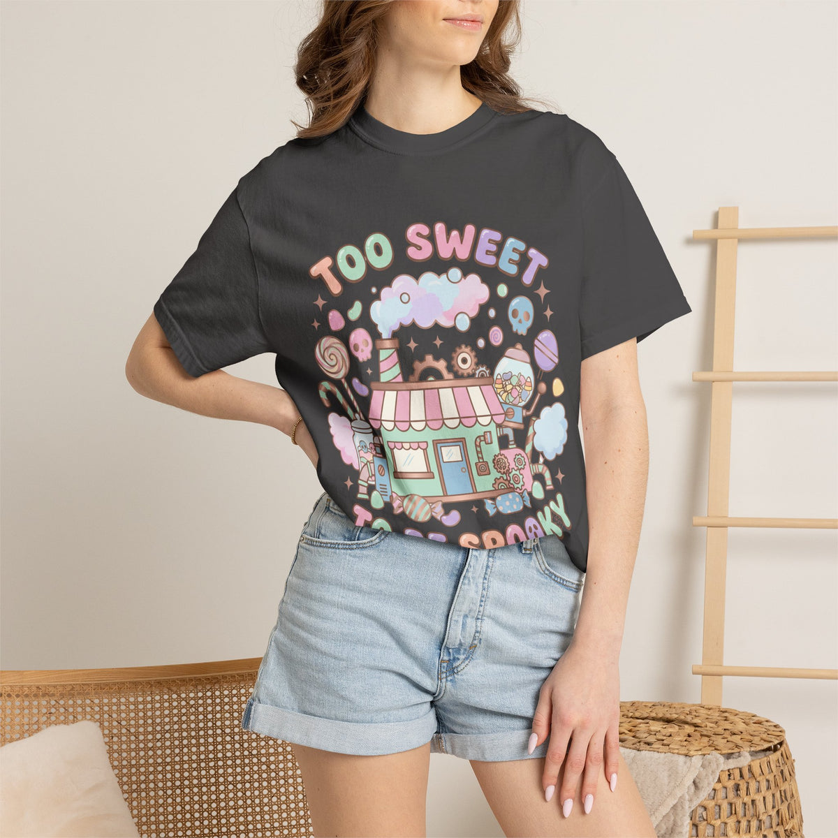Too Sweet To Be Spooky Tee - Comfort Colors
