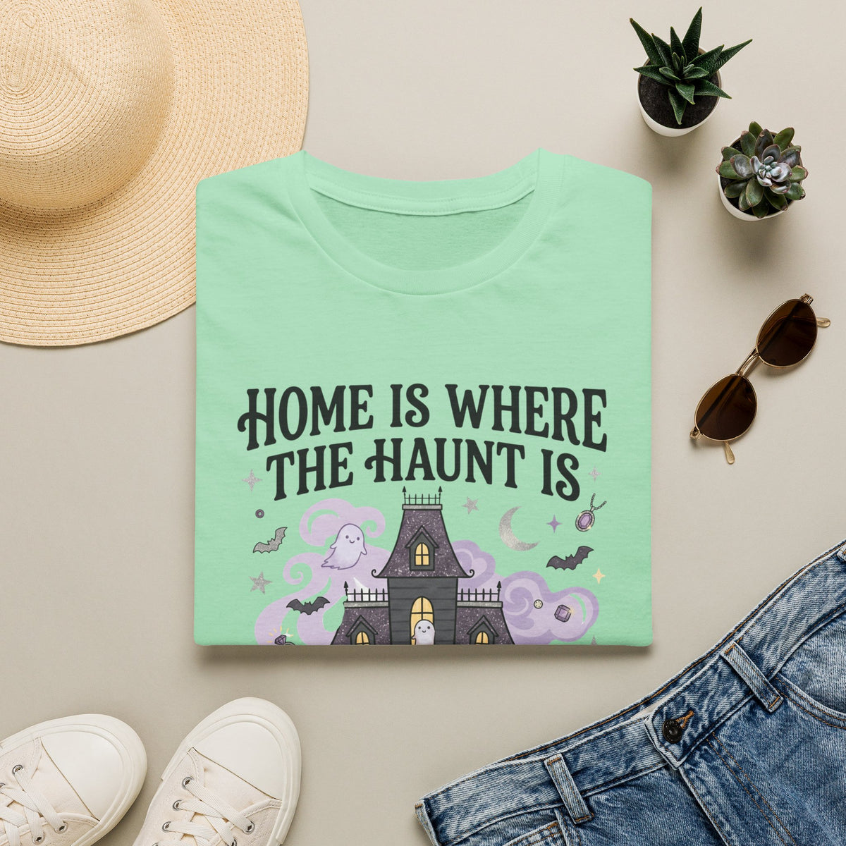 Home Is Where The Haunt Is Tee - Gildan