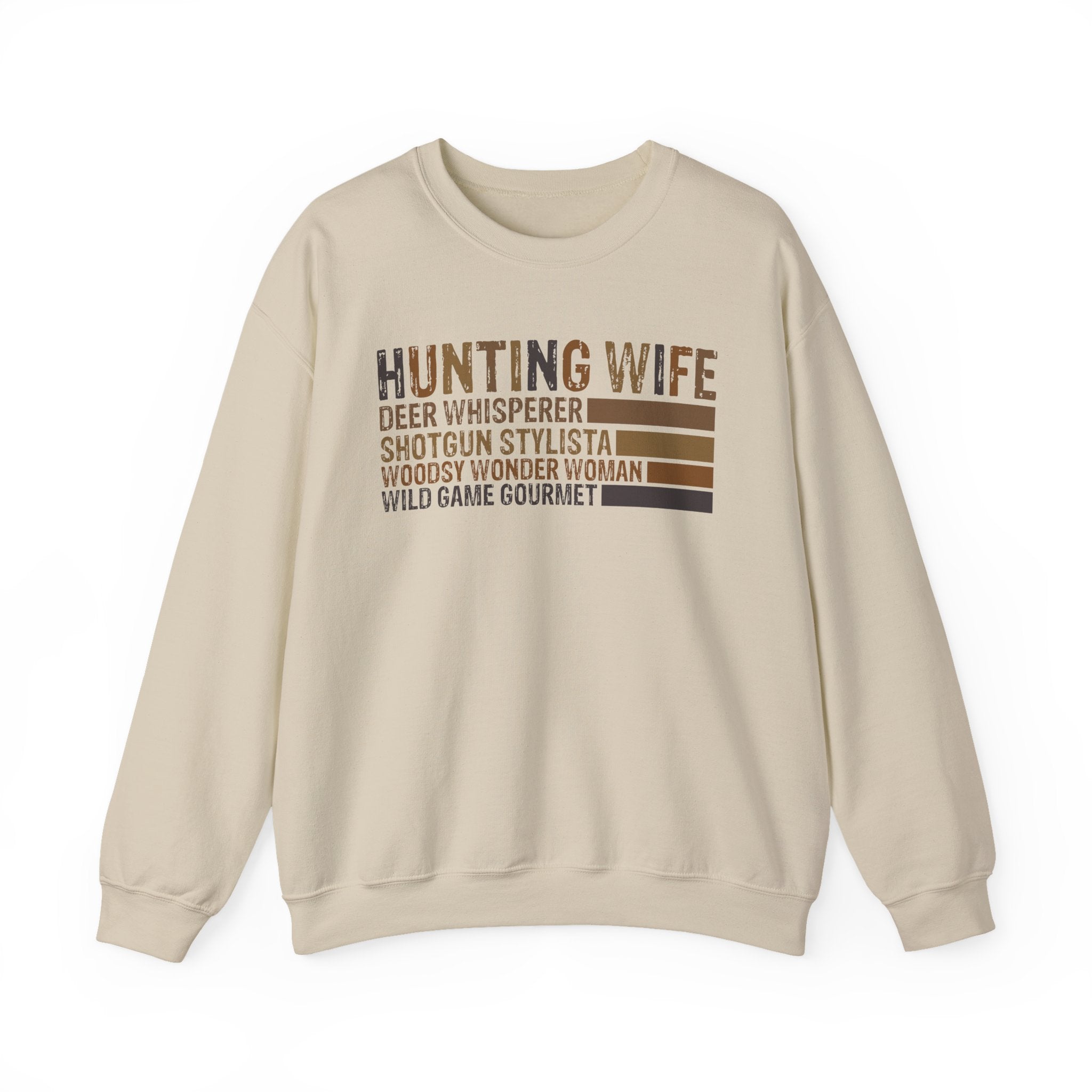 Hunting Wife Crewneck Sweatshirt – Deer Whisperer | Rustic Outdoor Hunting Gift