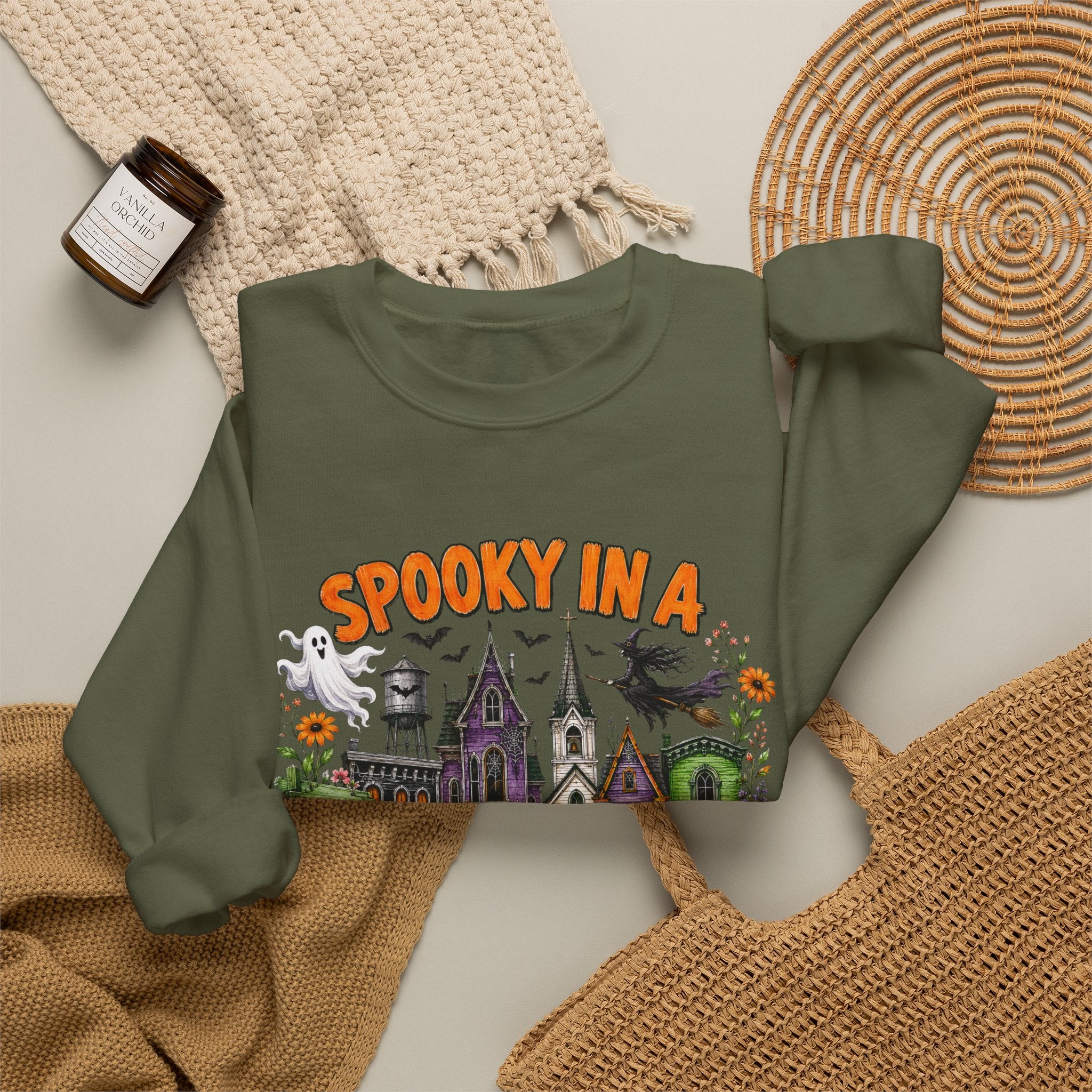 Spooky In A Smalltown Sweatshirt - Gildan