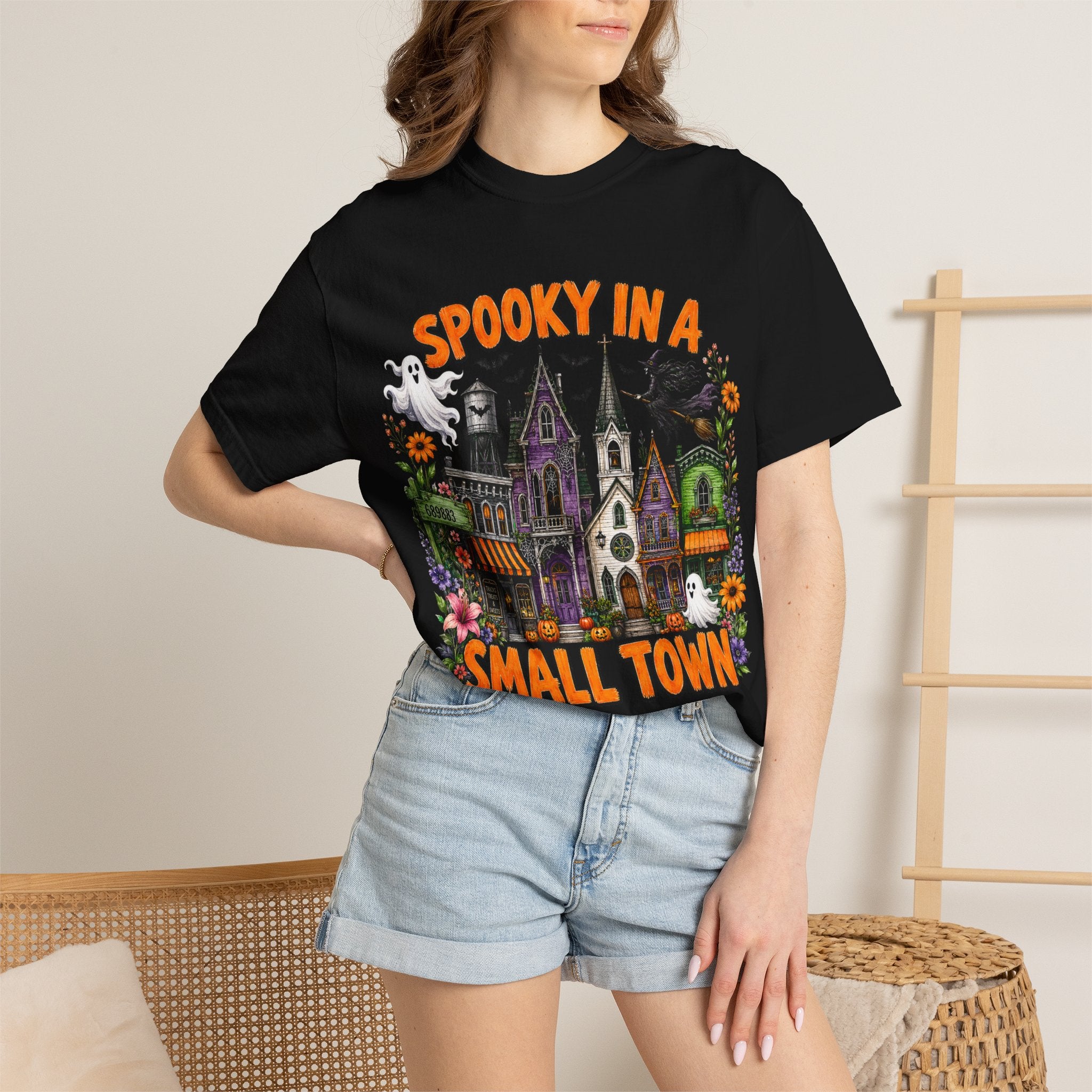 Spooky In A Small Town Tee - Comfort Colors